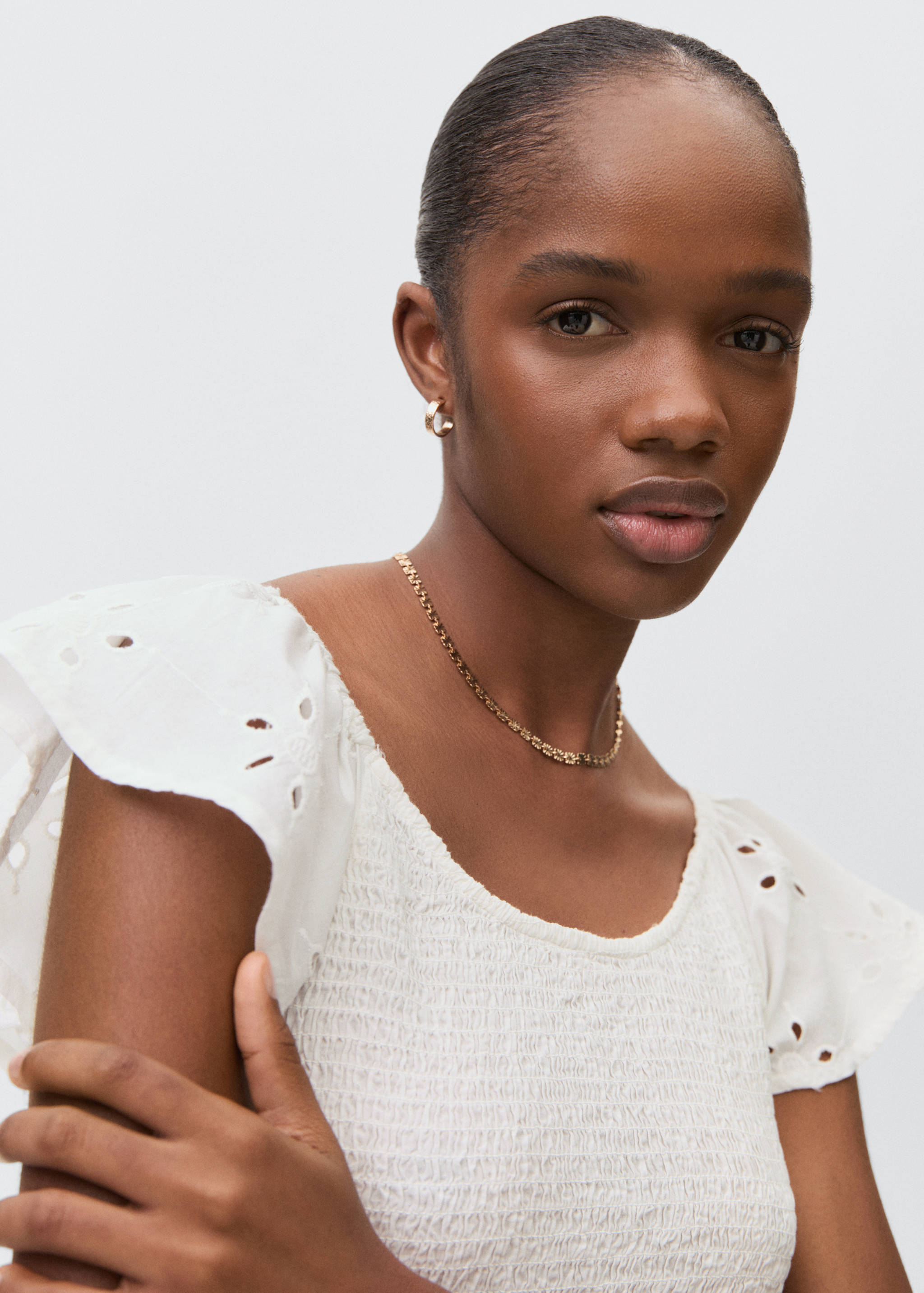 Ruffles embroidered top - Details of the article 1