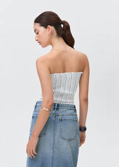 Striped strapless top — Off White 6