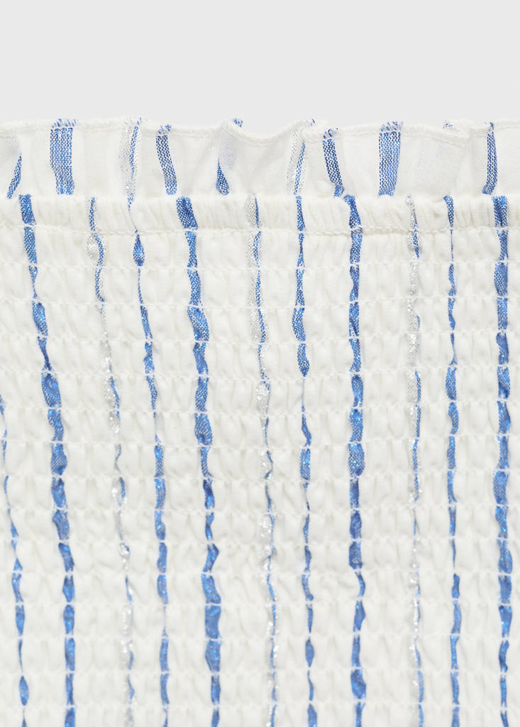 Striped strapless top — Off White