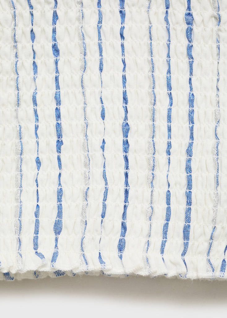 Striped strapless top — Off White