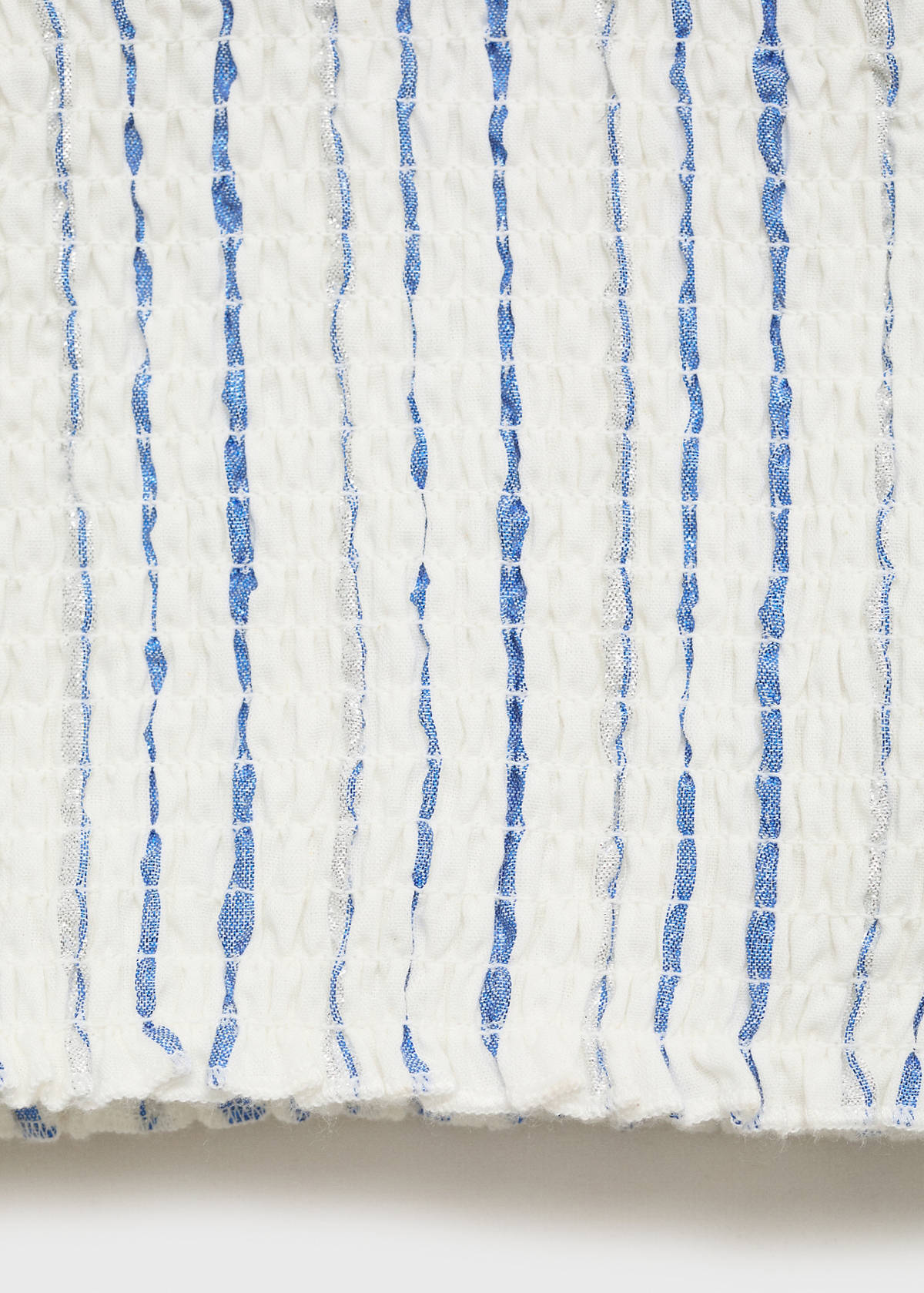 Striped strapless top — Off White