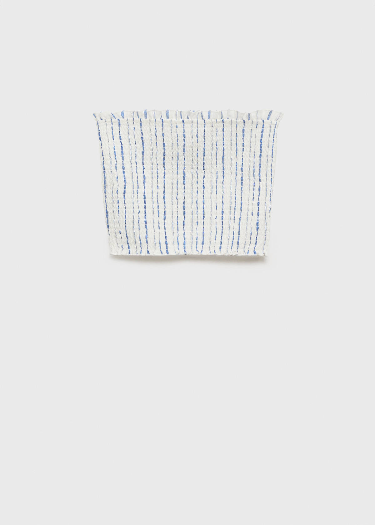Striped strapless top — Off White