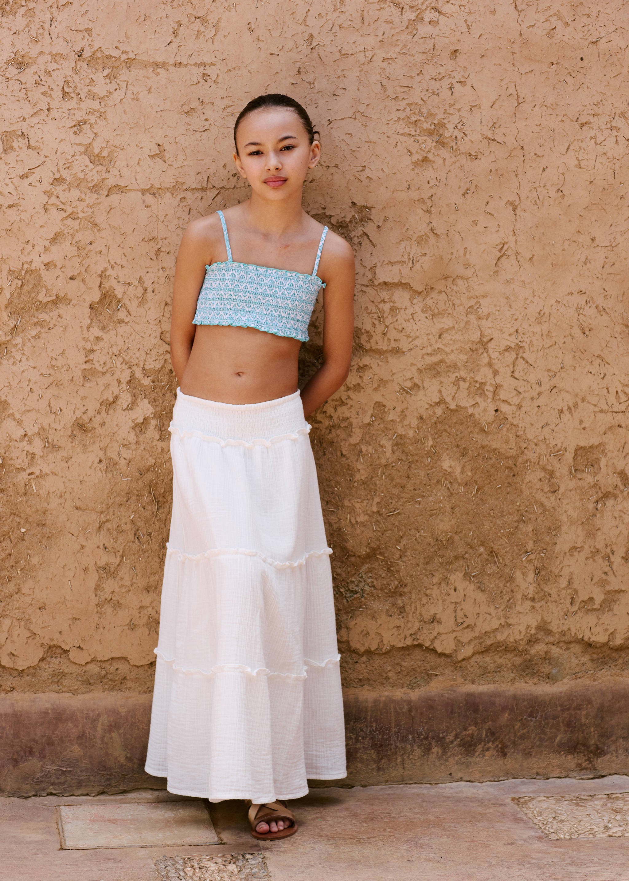 Ruffled long skirt - Details of the article 5