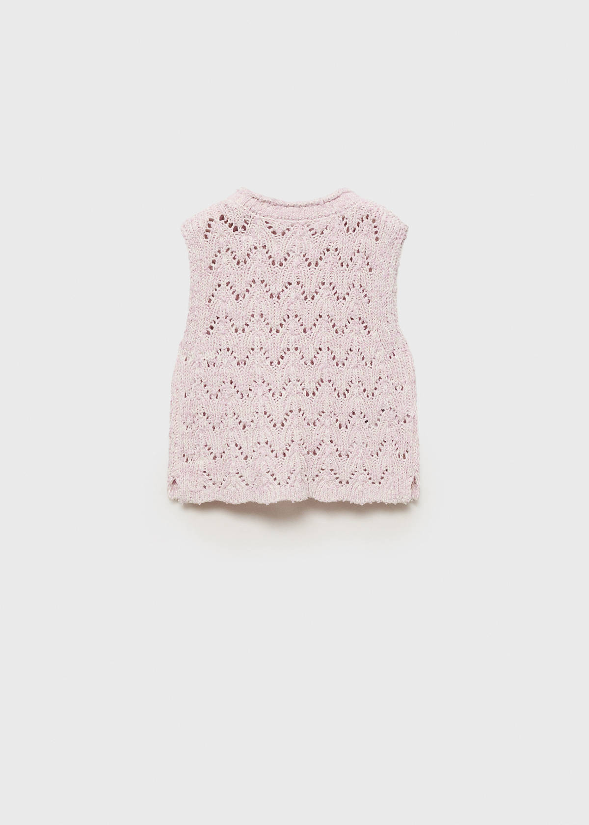 Openwork knit top — Pastel Pink