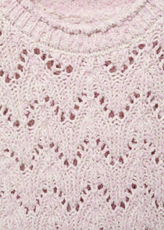 Openwork knit top — Pastel Pink 5