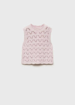 Openwork knit top — Pastel Pink 3
