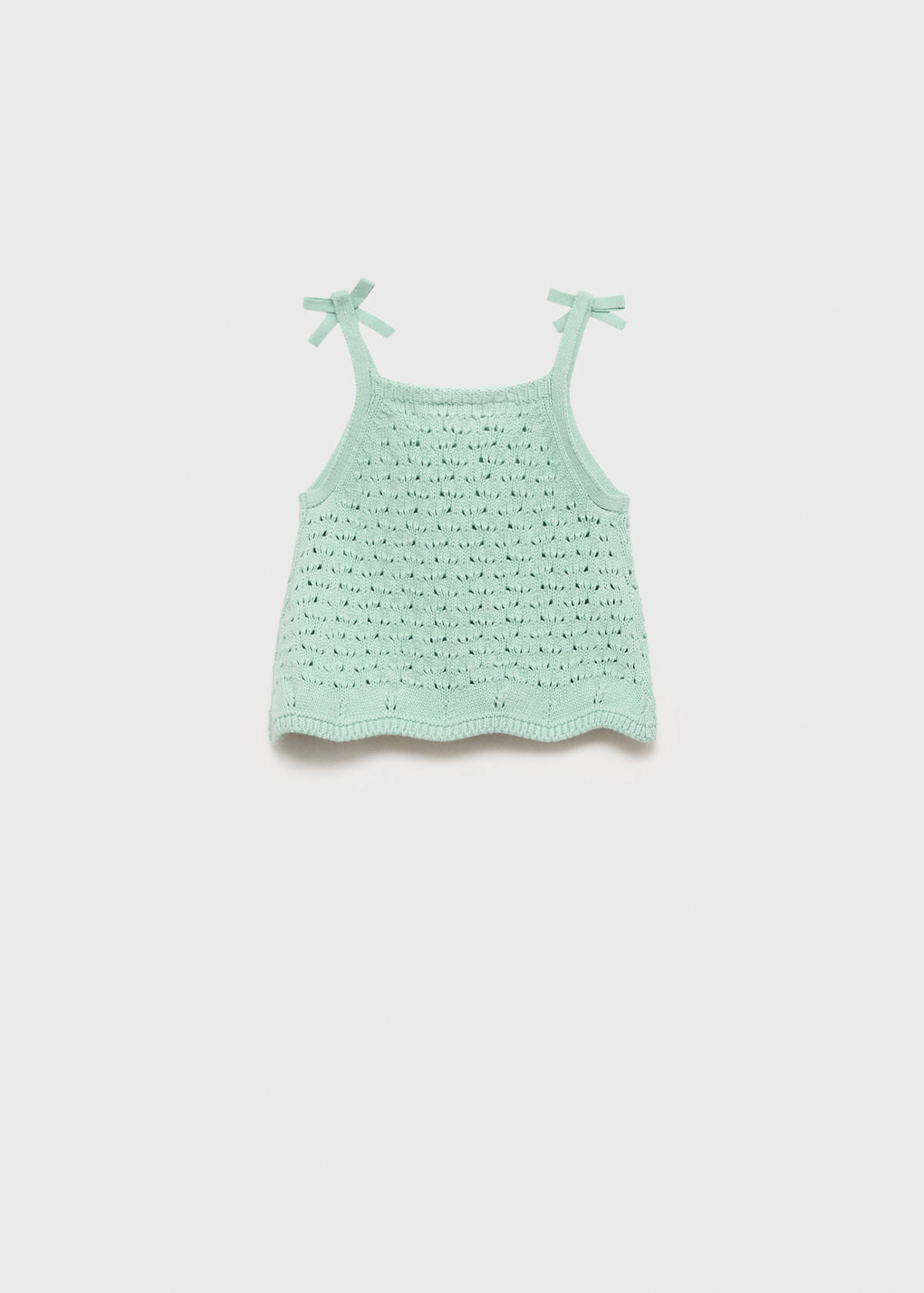 Crochet top with straps — Aqua Green