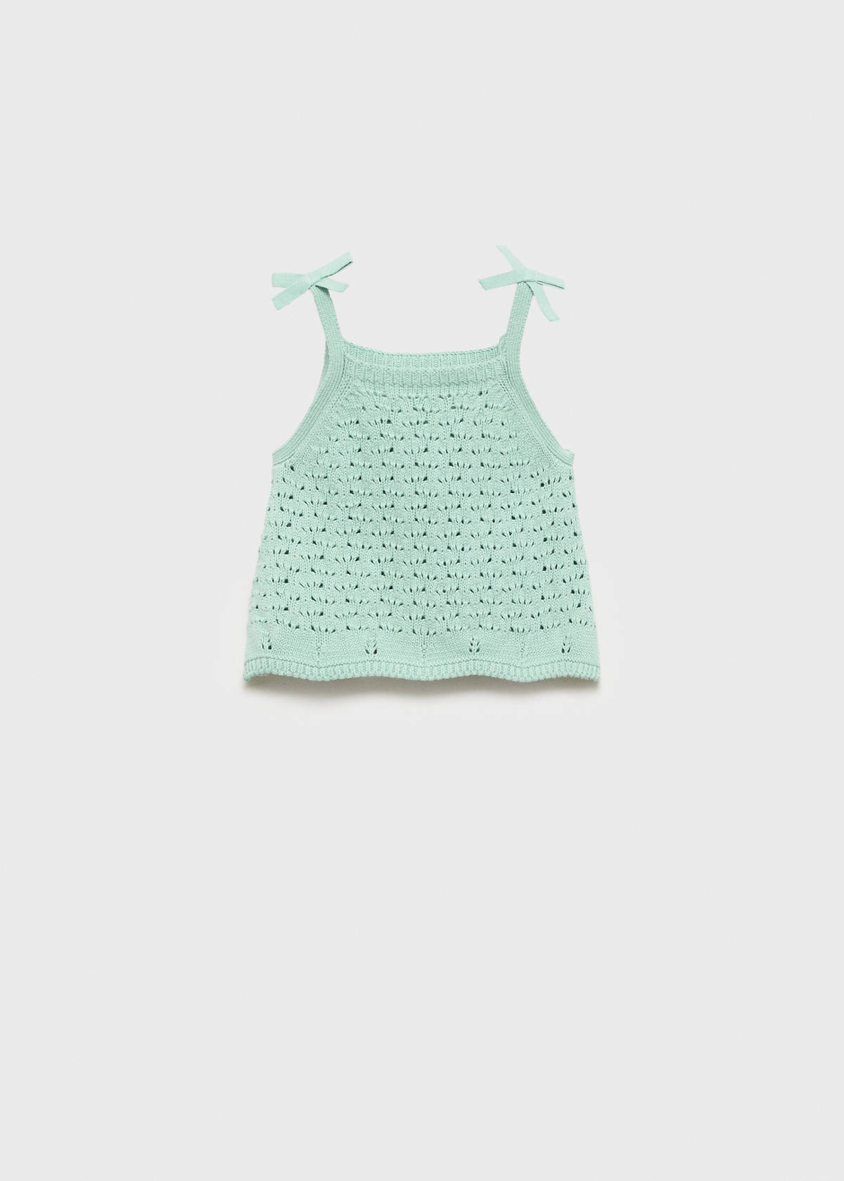 Crochet top with straps — Aqua Green