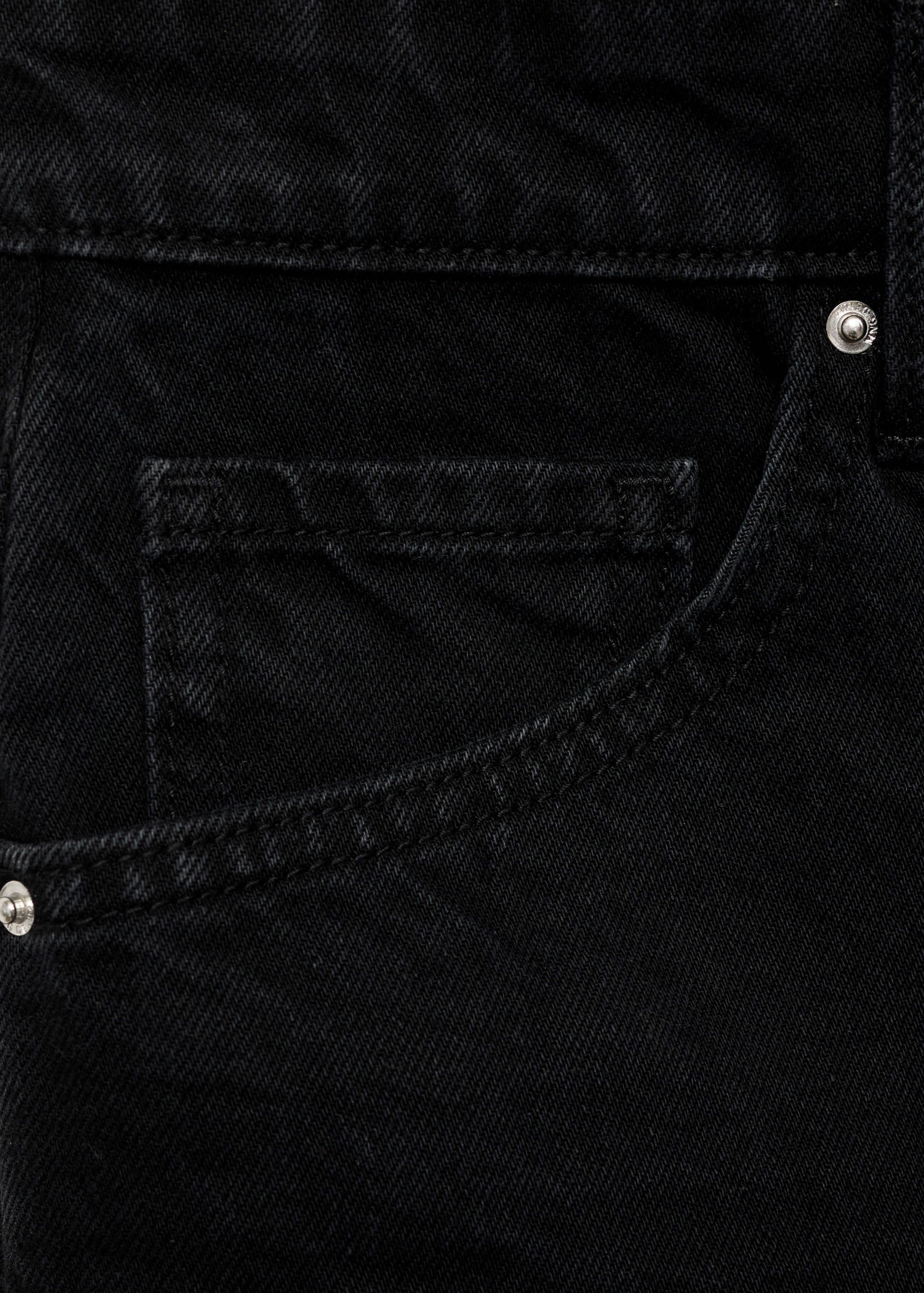High-waisted straight-fit denim shorts - Details of the article 0