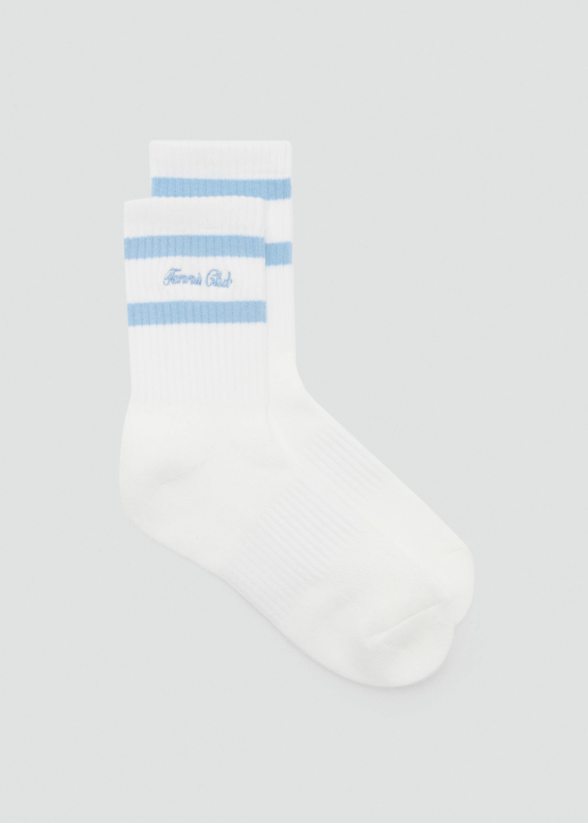 Chaussettes rayées avec message brodé - Article sans modèle