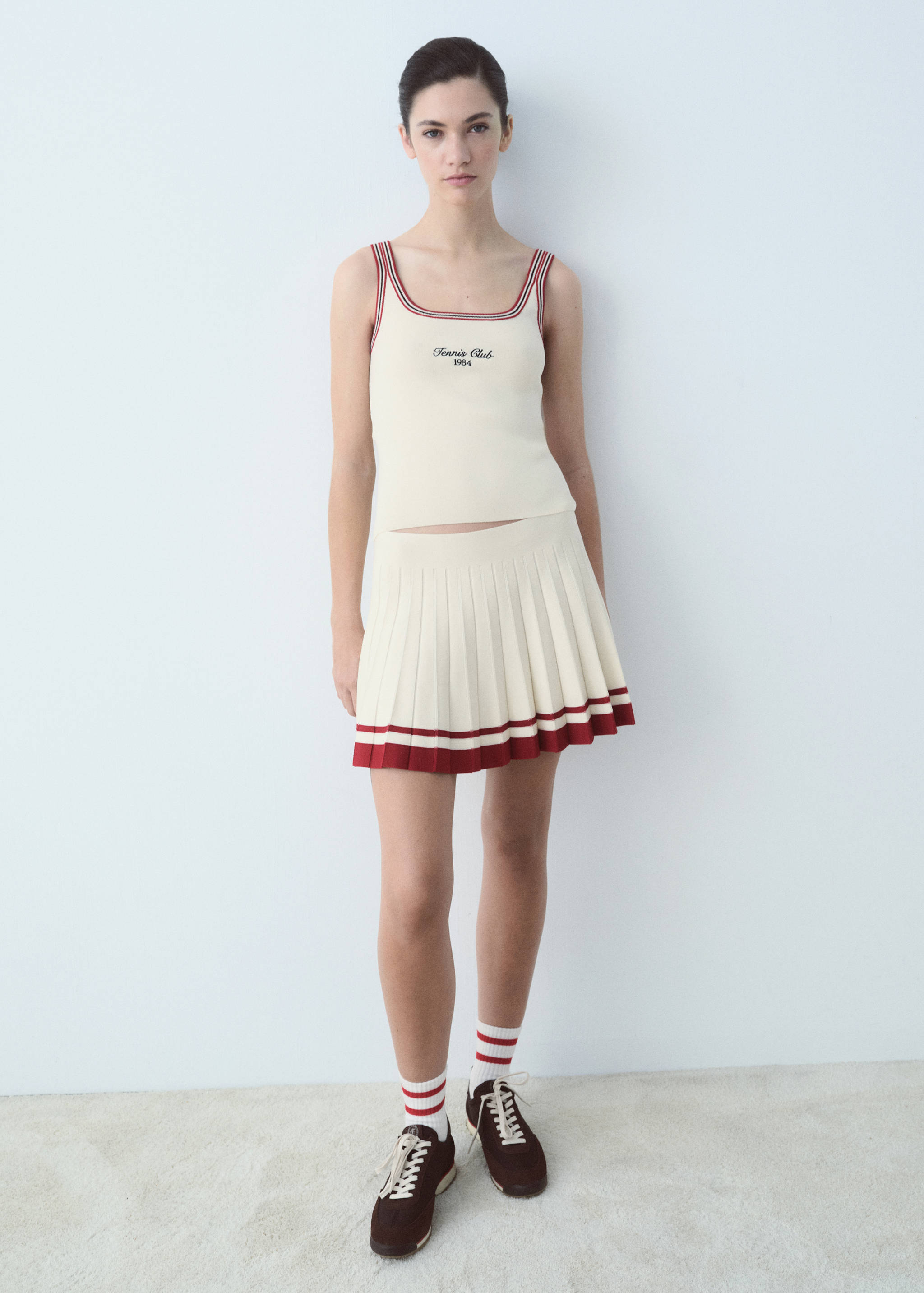 Chaussettes rayées avec message brodé - Plan général