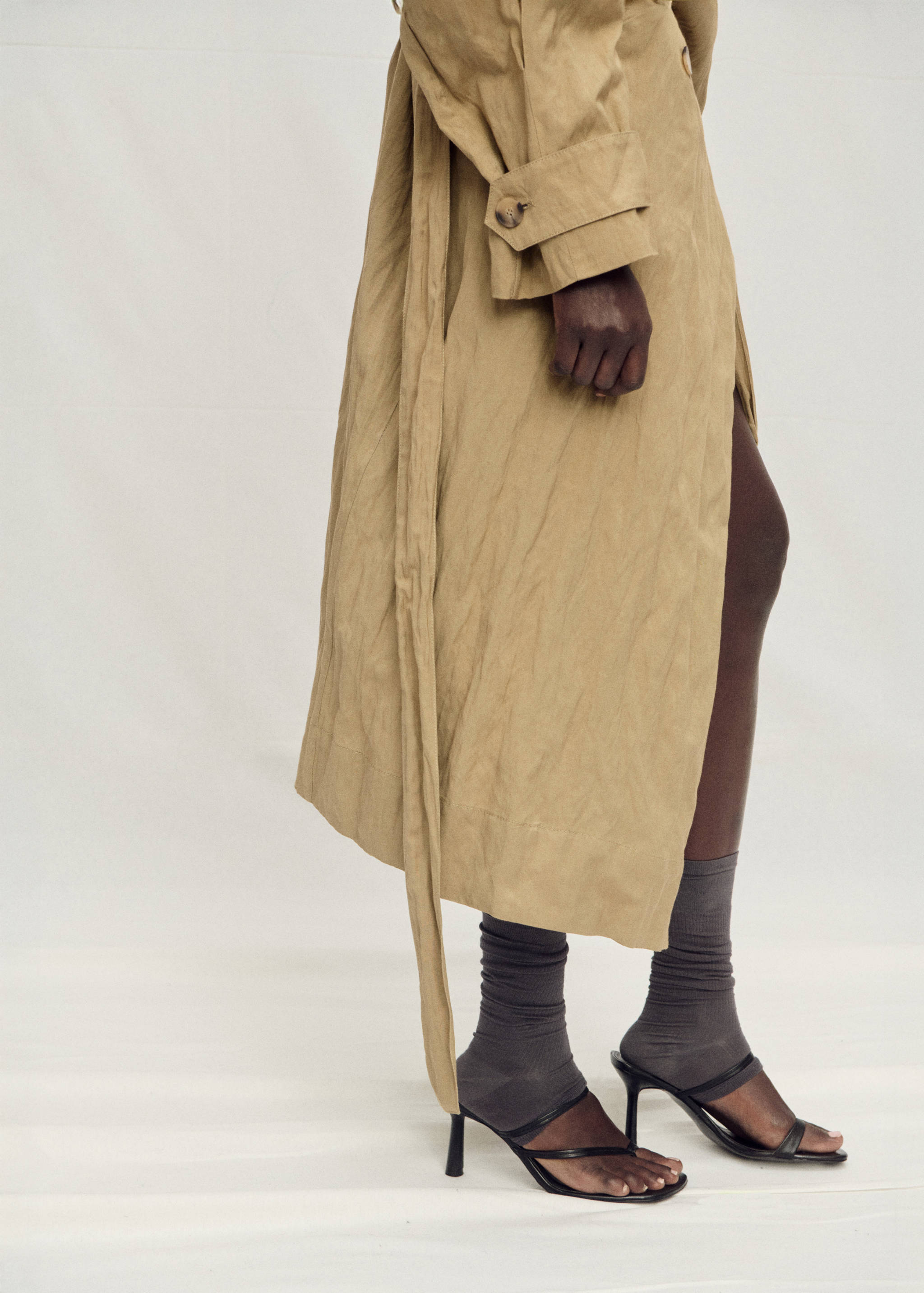 Long socks with opening - General plane