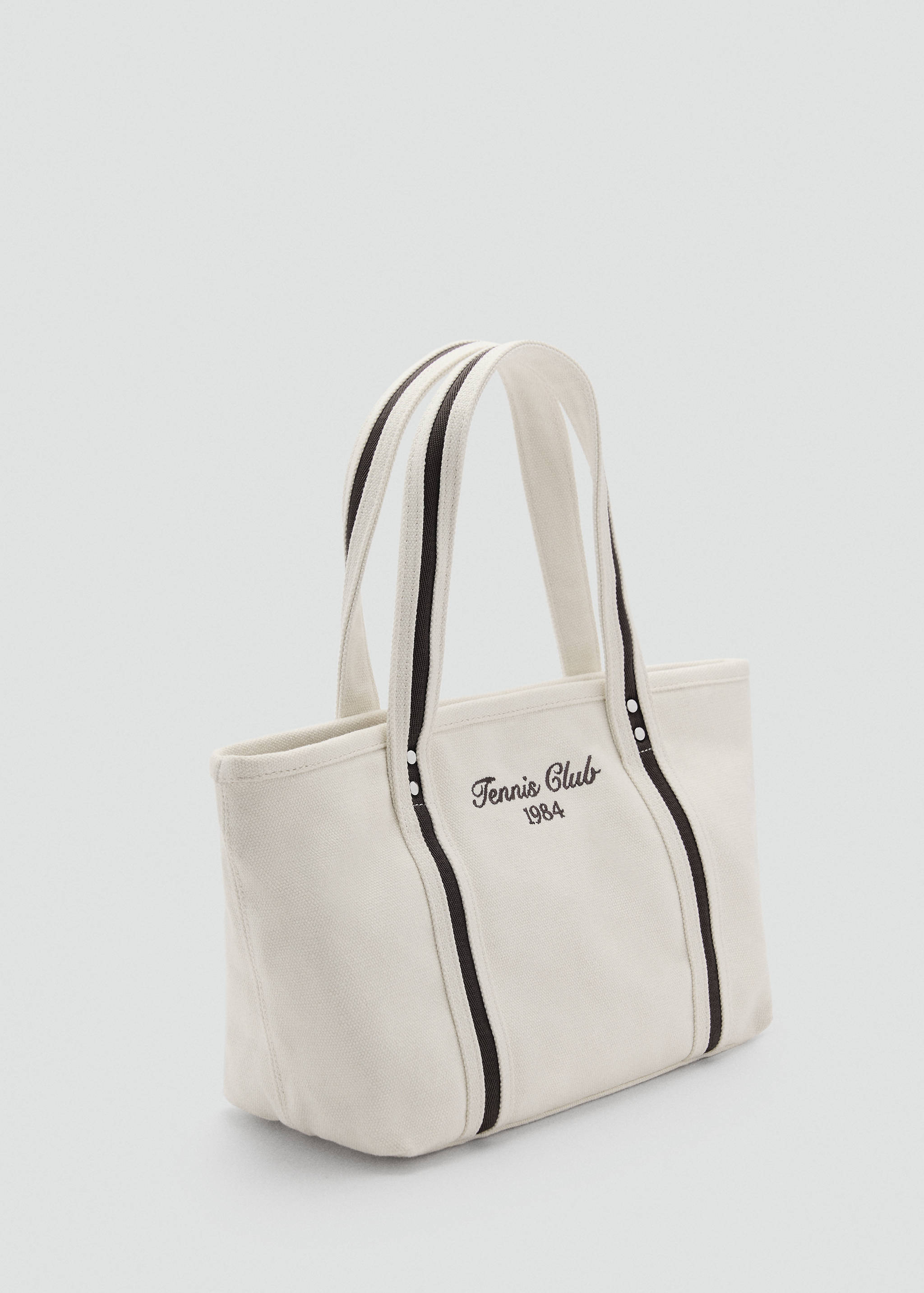 Small shopper bag with embroidered message - Medium plane