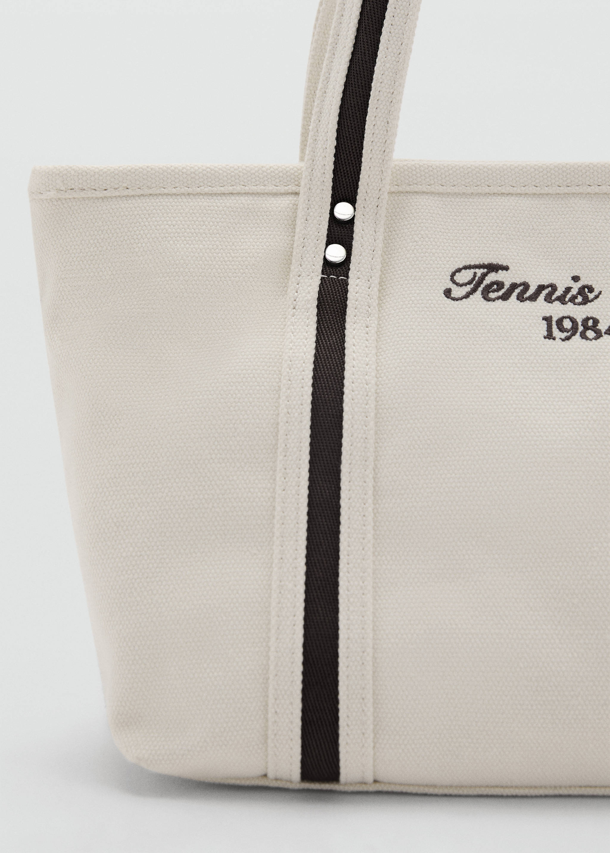 Small shopper bag with embroidered message - Details of the article 1