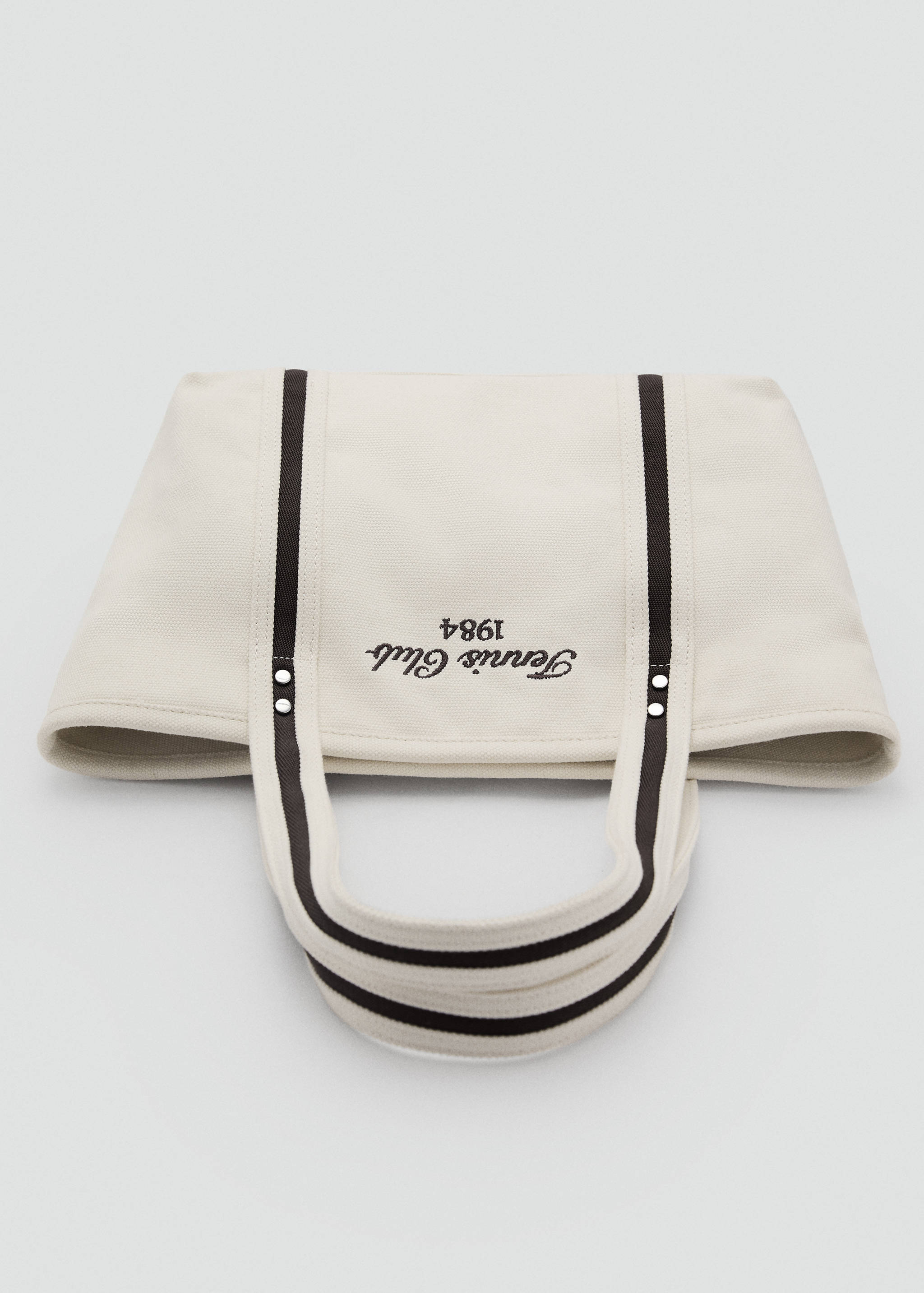 Small shopper bag with embroidered message - Details of the article 2