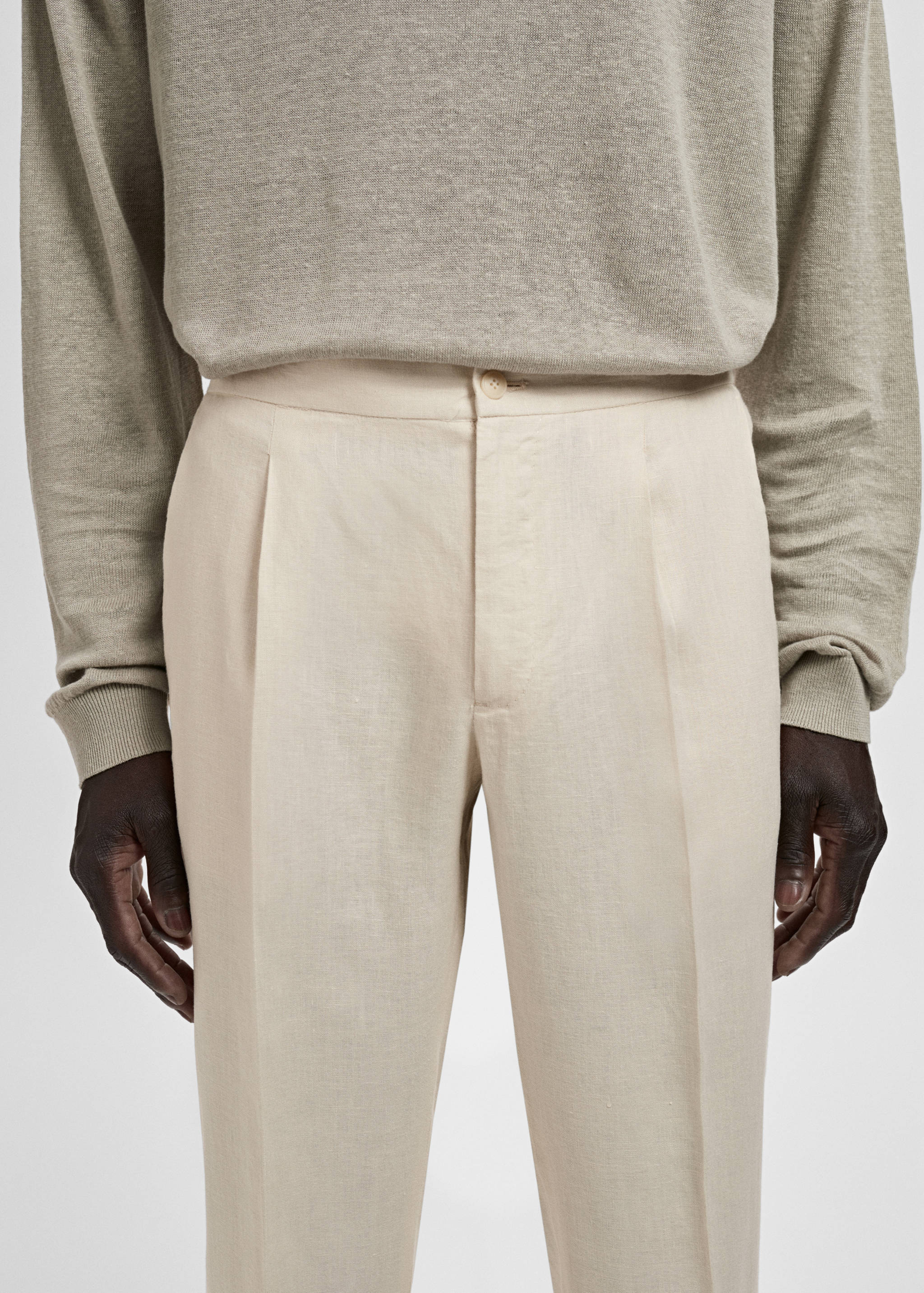 Pantaloni costum Salerno 100% in slim fit - Detaliu al articolului 1