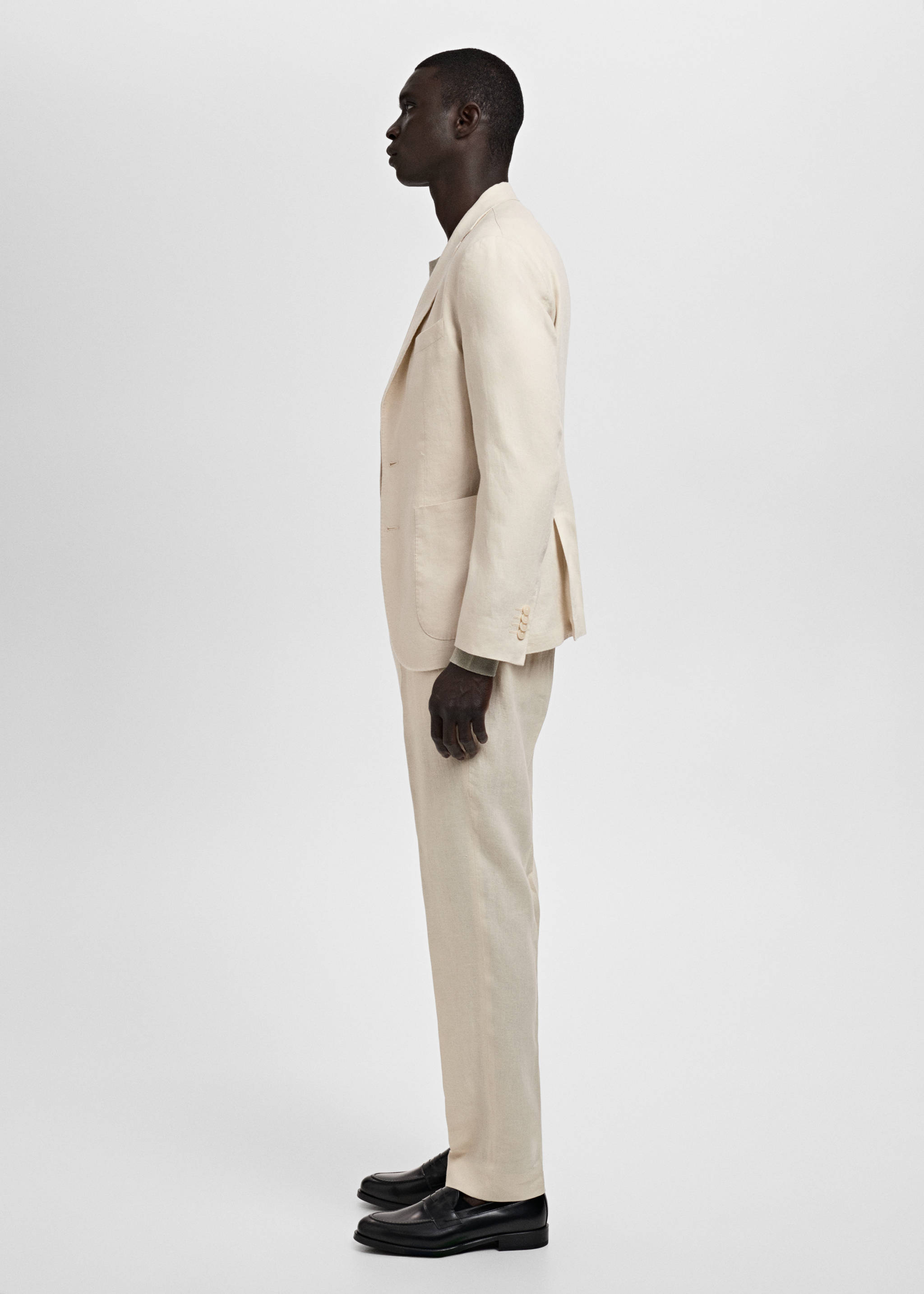 Pantaloni costum Salerno 100% in slim fit - Detaliu al articolului 2