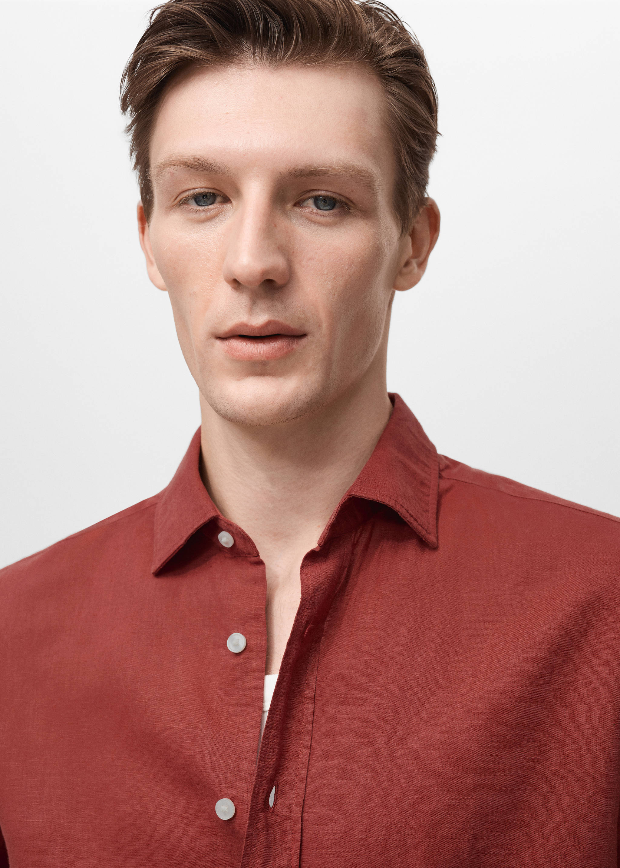 Linen-blend shirt - Details of the article 1