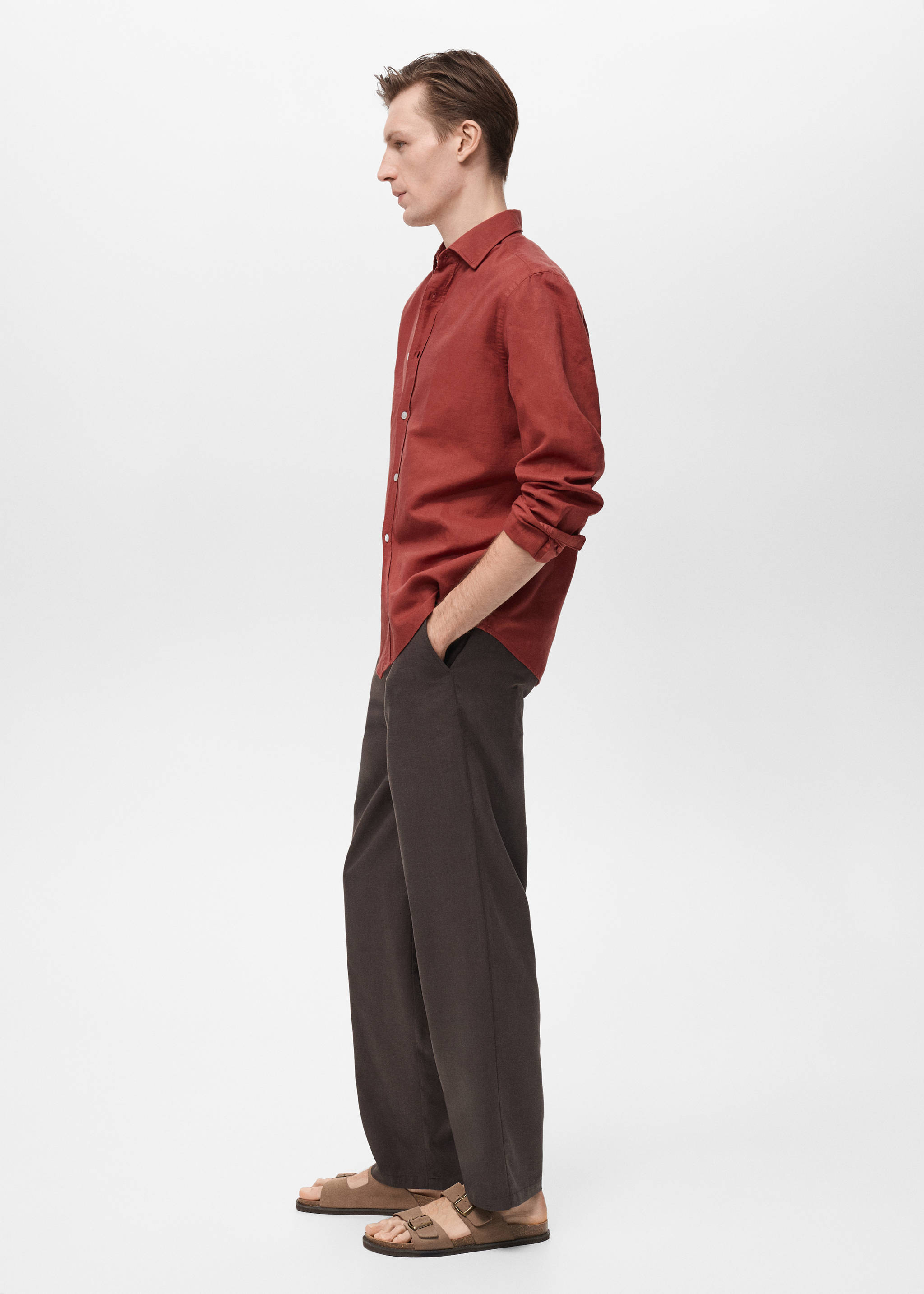 Linen-blend shirt - Details of the article 2