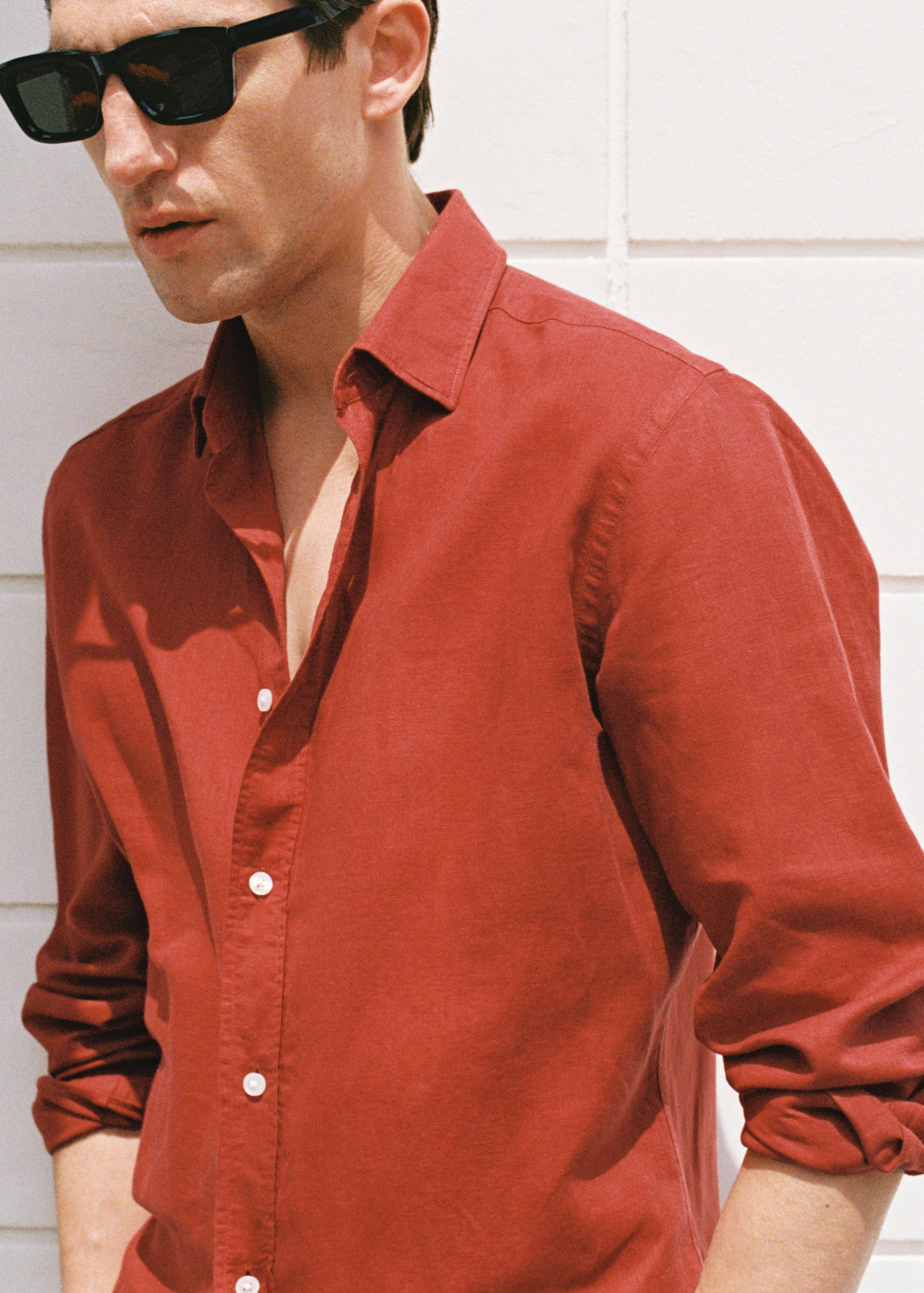 Linen-blend shirt - Details of the article 3