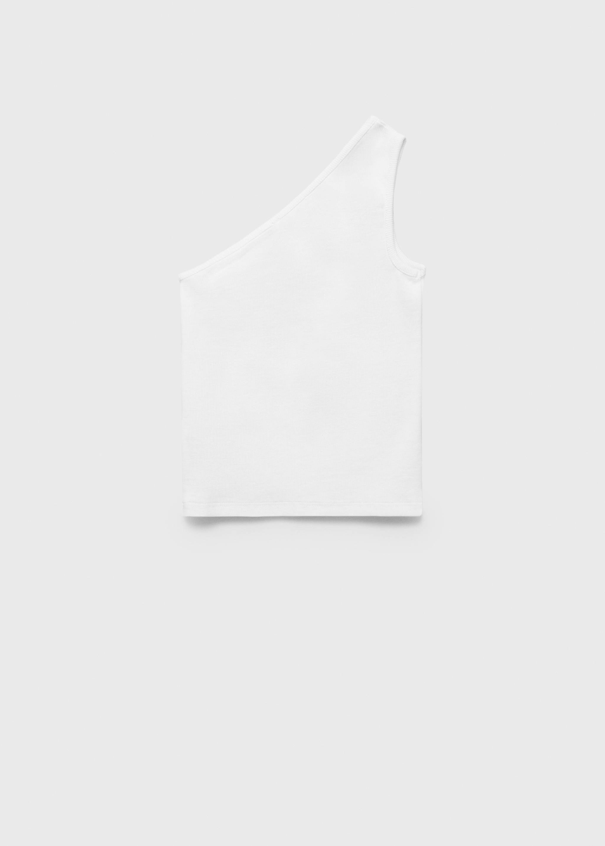 Asymmetrical ribbed top - Reverse of the article