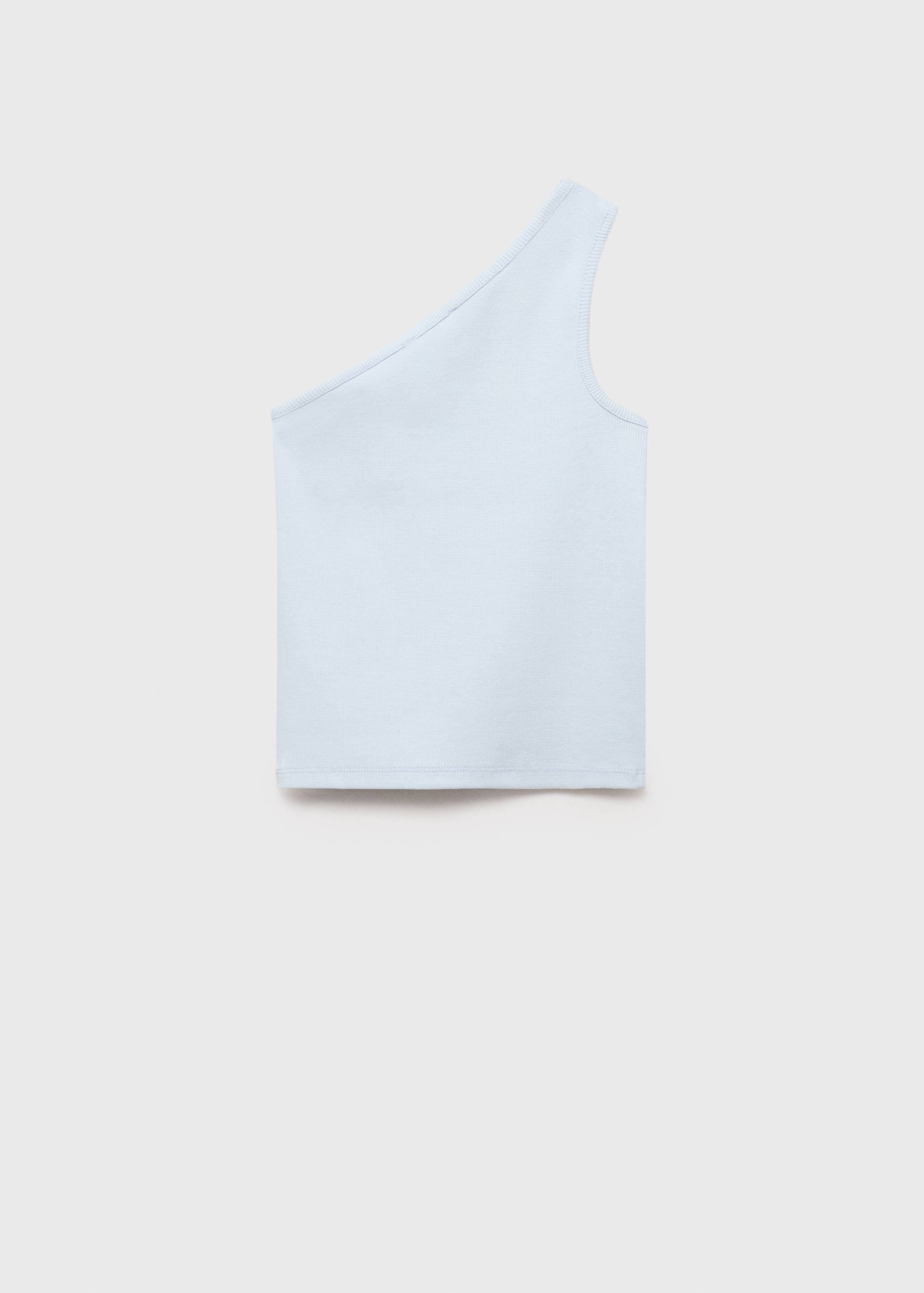 Asymmetrical ribbed top - Reverse of the article