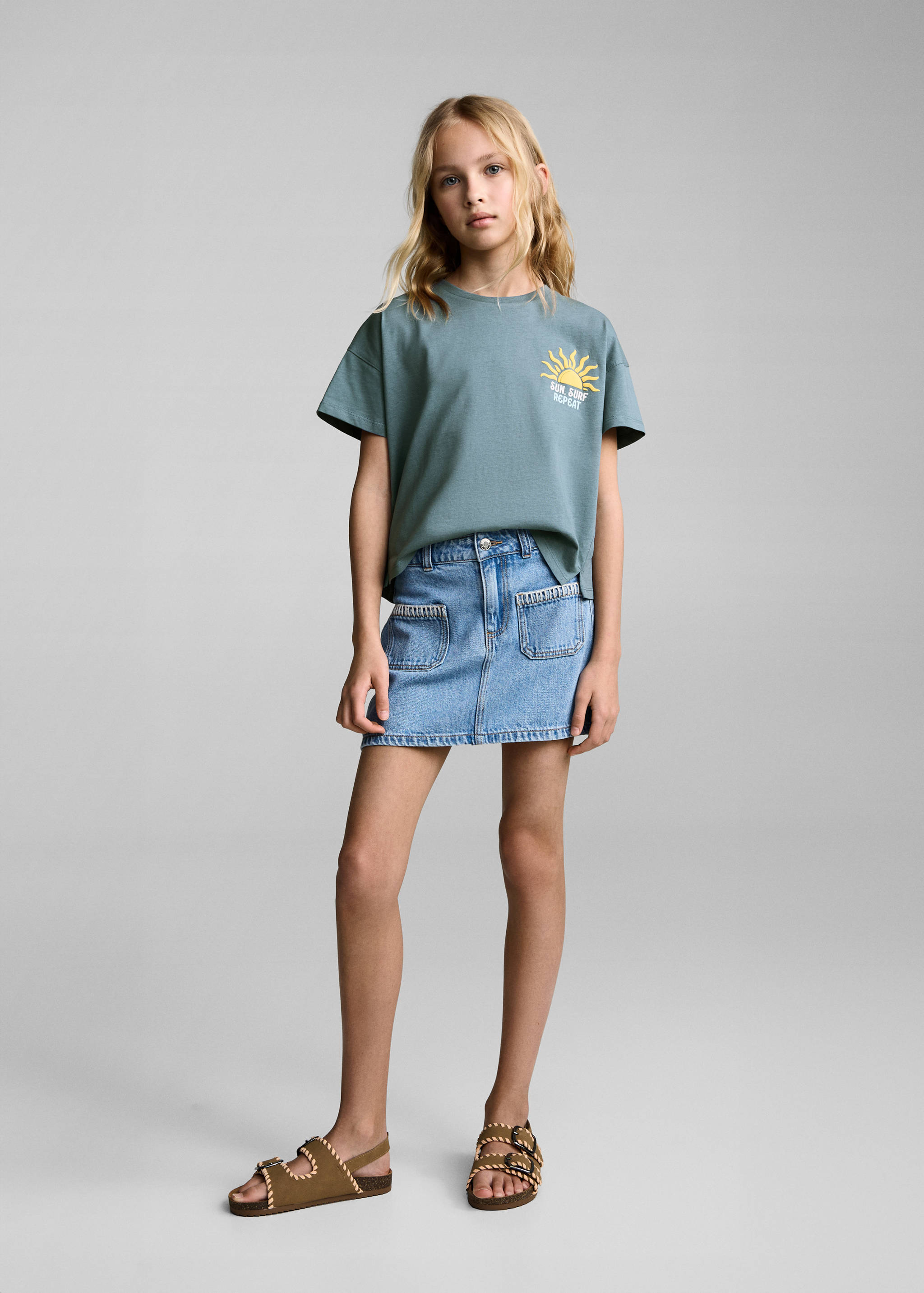 T-shirt imprimé relief - Plan général