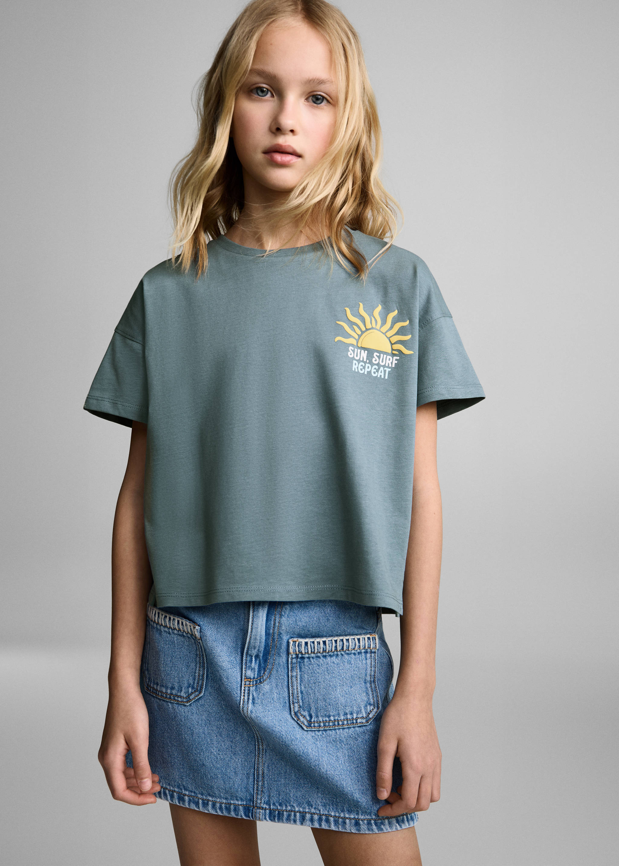 T-shirt imprimé relief - Plan moyen