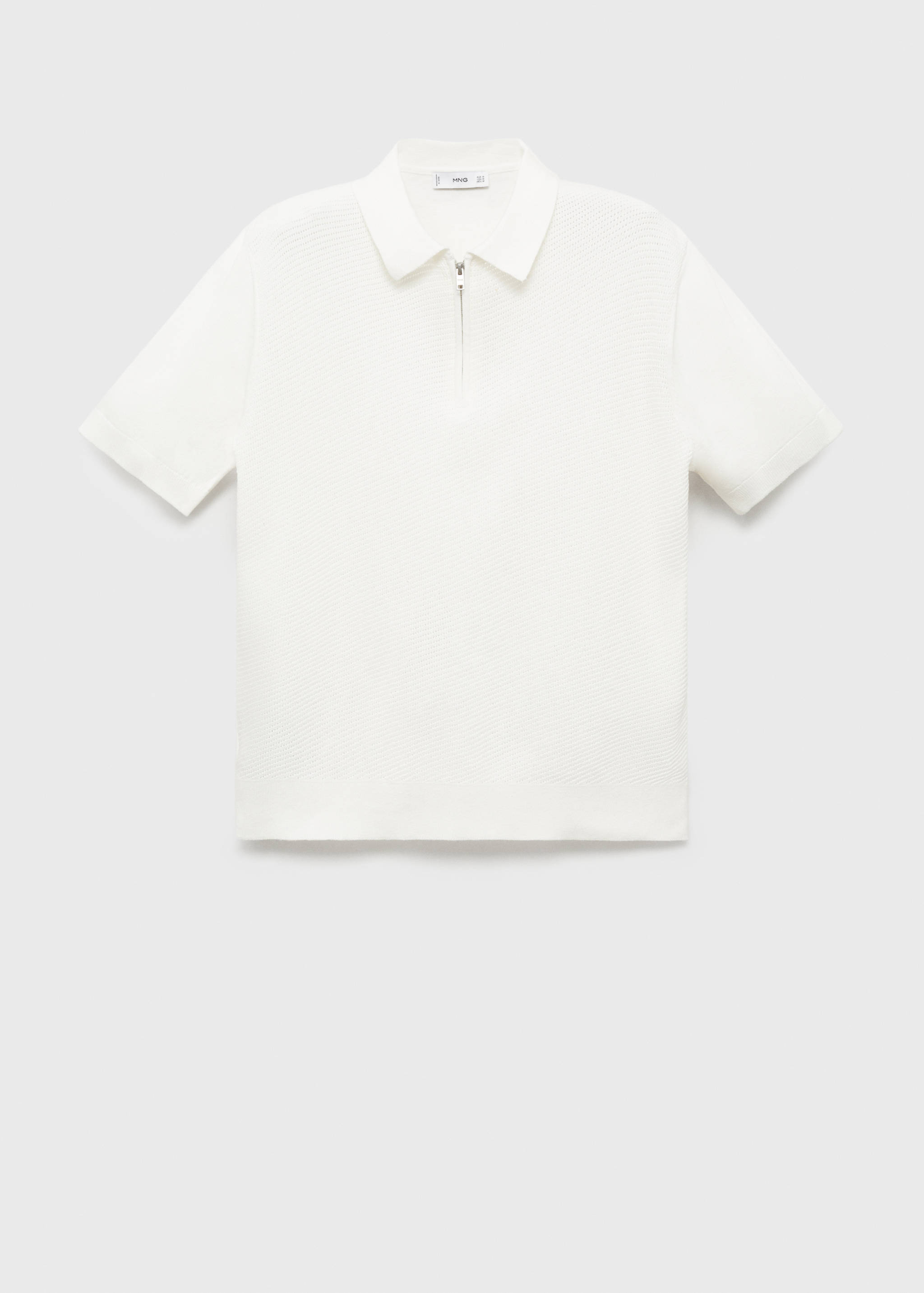 Polo maille ajourée à zip - Article sans modèle