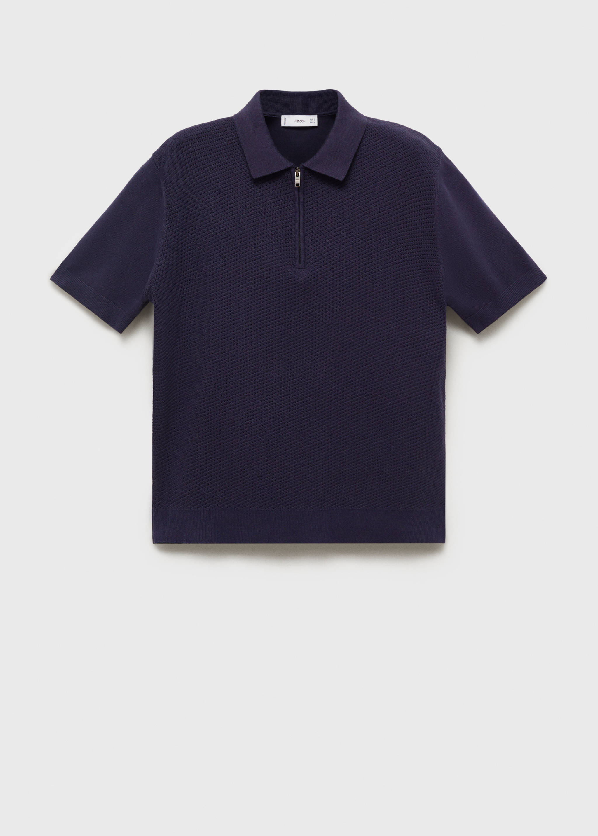 Polo maille ajourée à zip - Article sans modèle