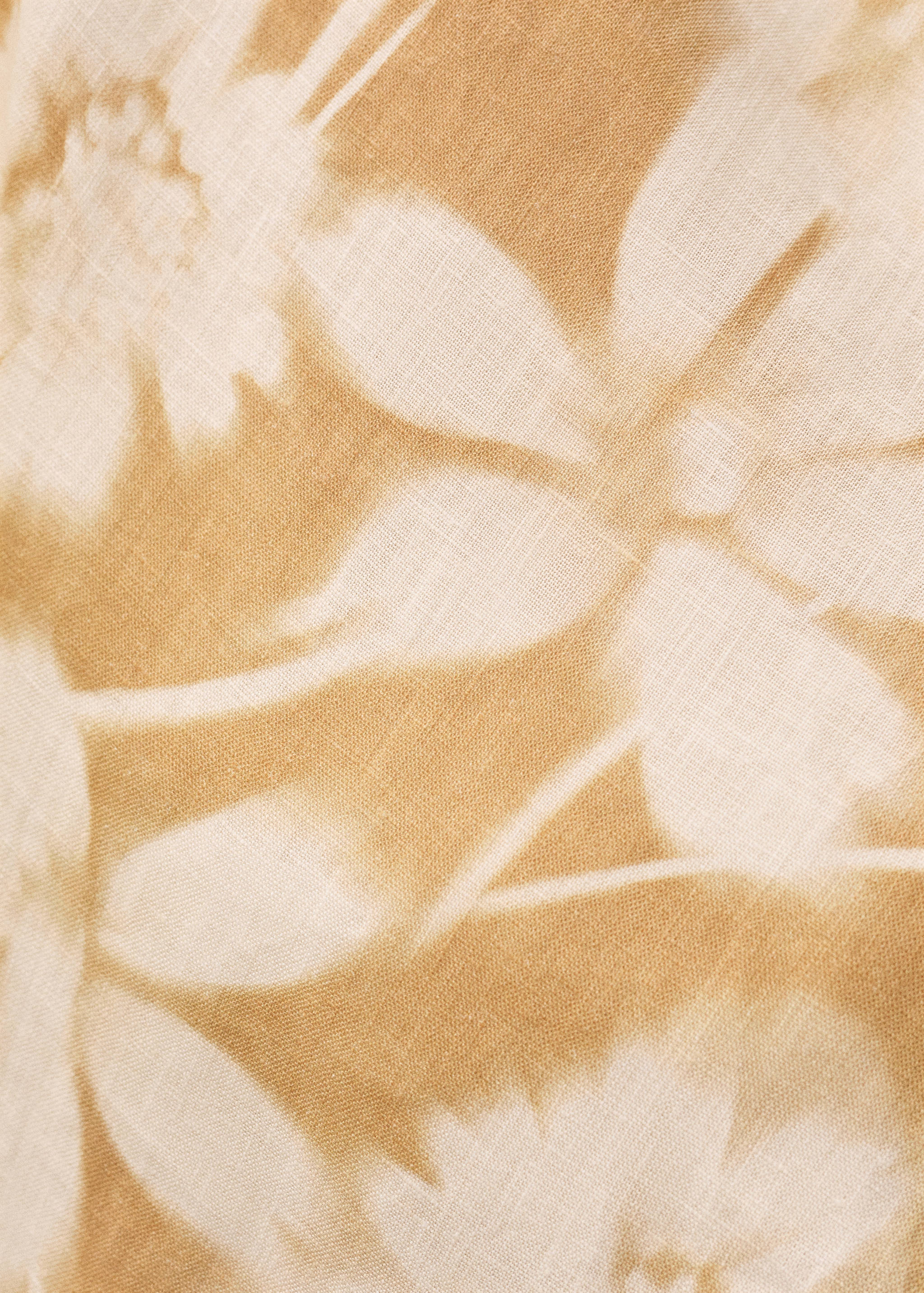 Vestido assimétrico de linho às flores - Pormenor do artigo 0