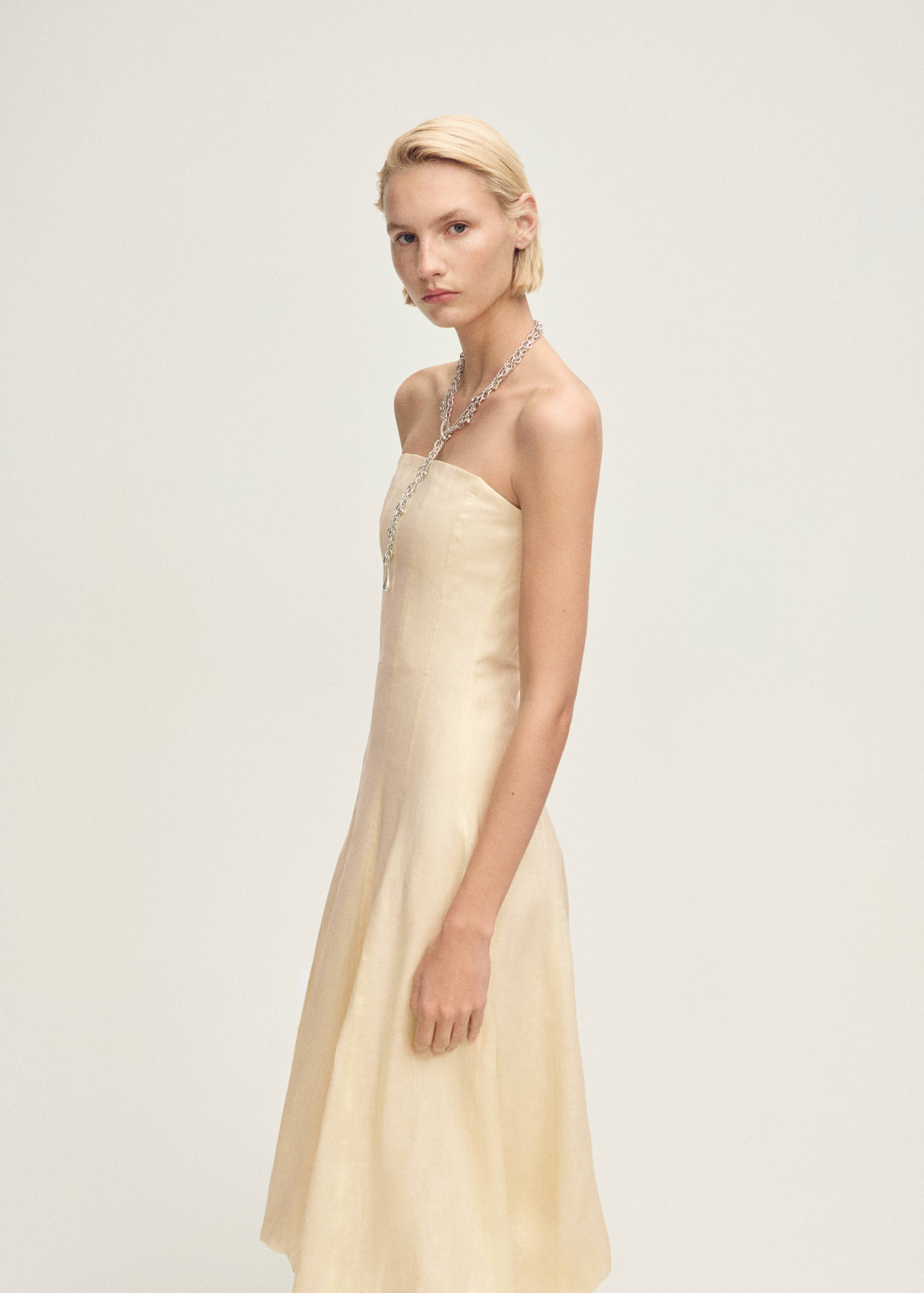 Linen dress with puffed hem - Details of the article 2