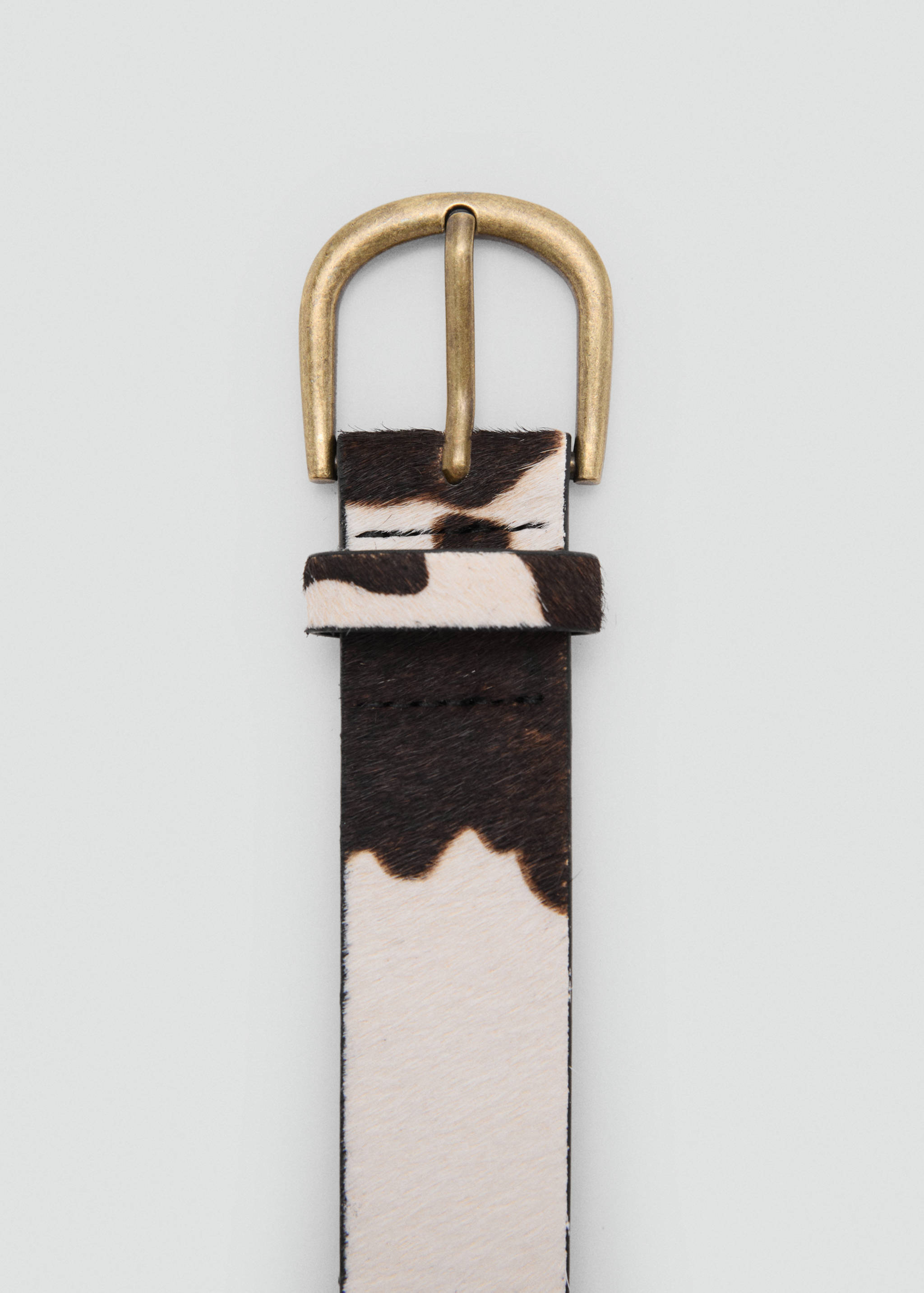 Animal print leather belt - Details of the article 1