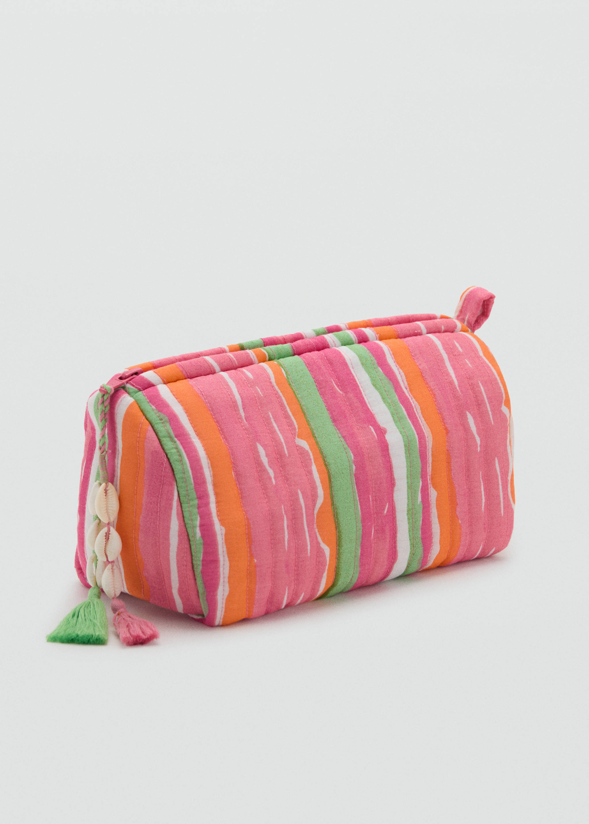 Trousse de maquillage coton rayures - Plan moyen