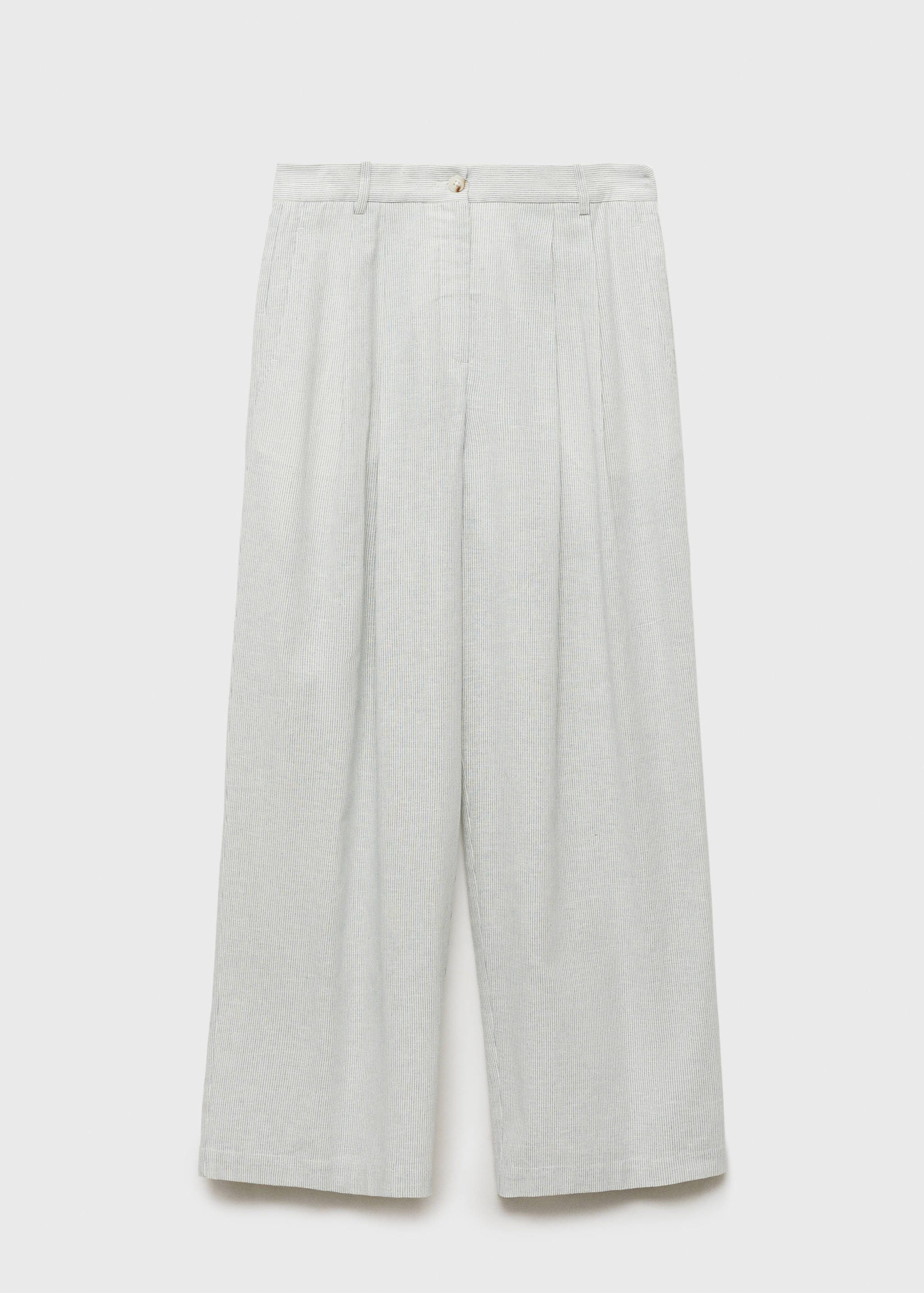 Straight-fit linen-blend suit trousers - Article without model
