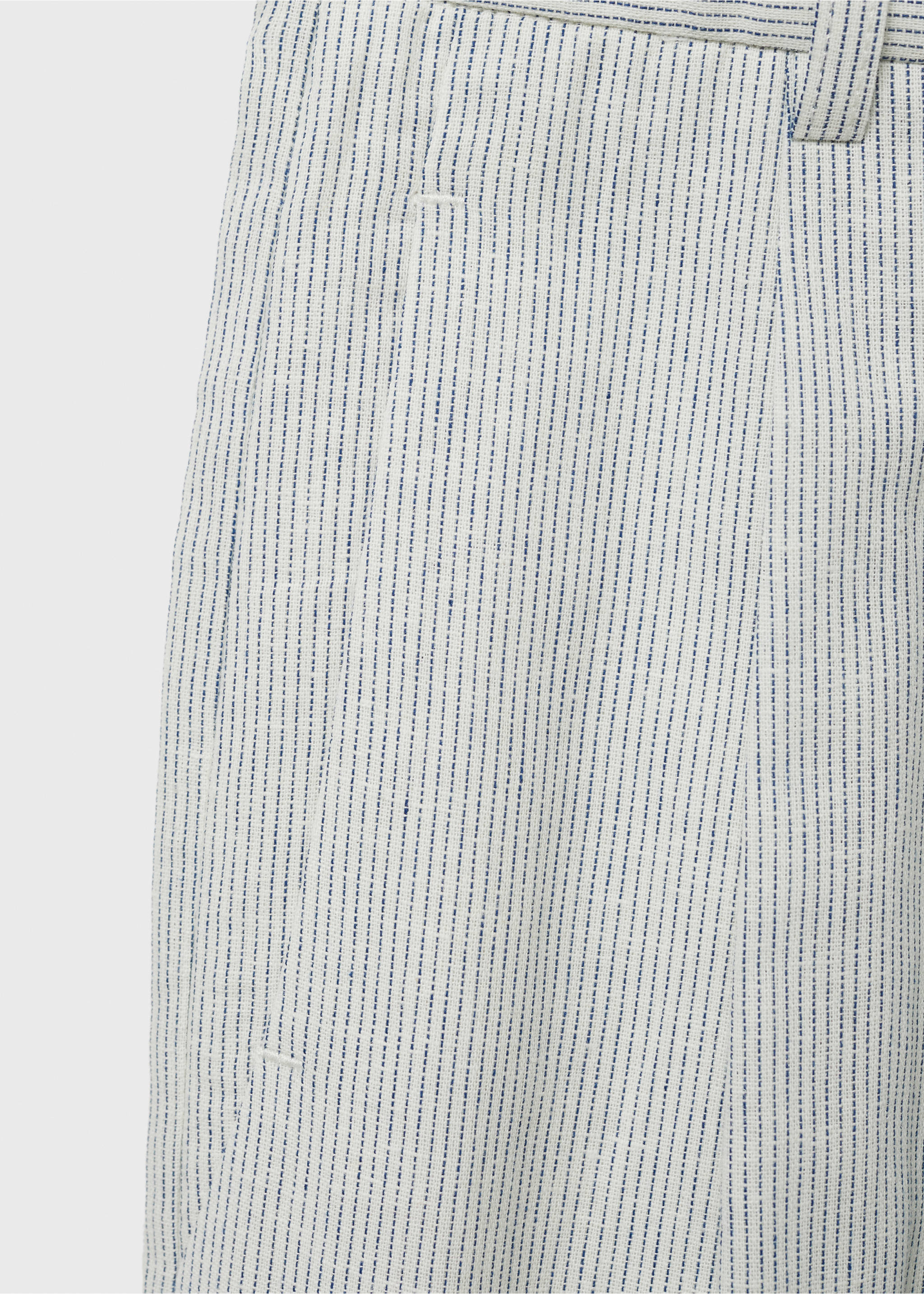 กางเกงสูททรงตรงผ้าลินินผสม - รายละเอียดของสินค้า 0, สีน้ำตาลอ่อน. Ref: 87038267-00.