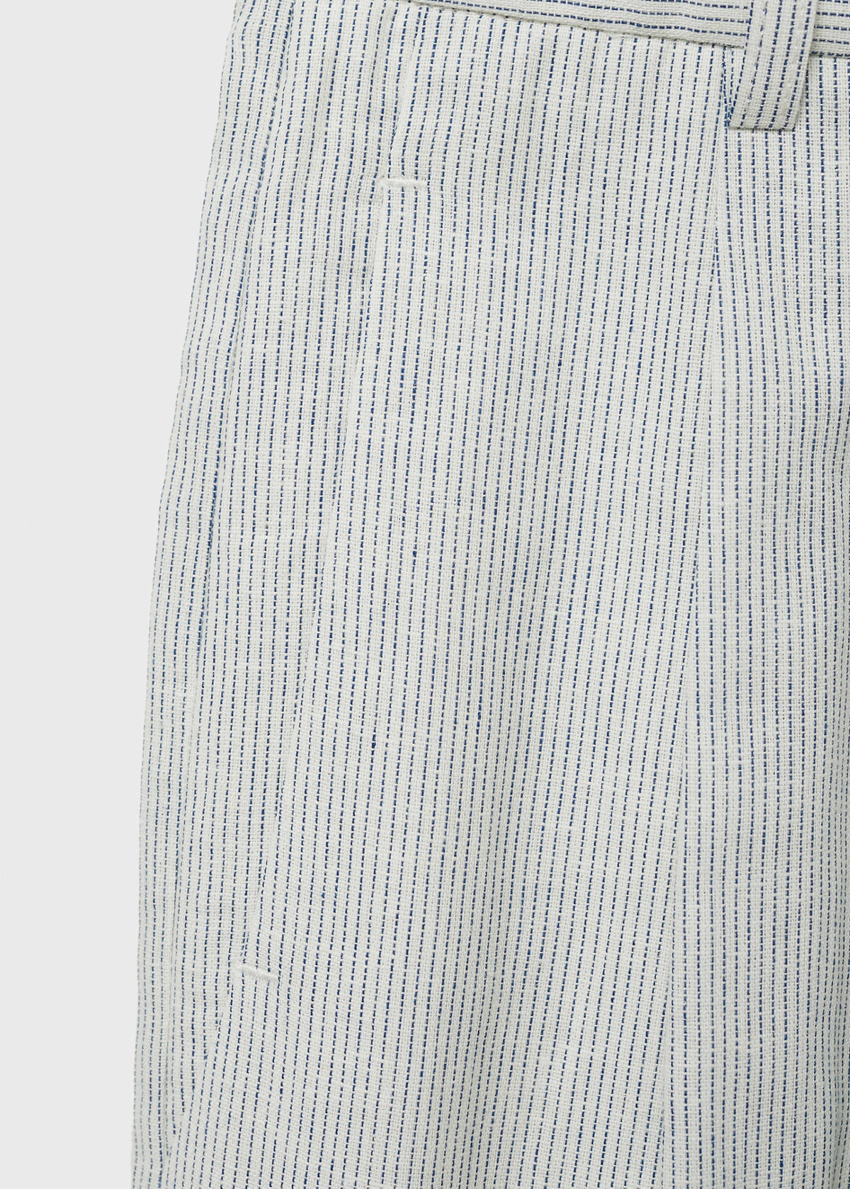 Straight-fit linen-blend suit trousers — Ecru