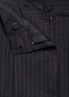 Straight-fit linen-blend suit trousers — Navy 8