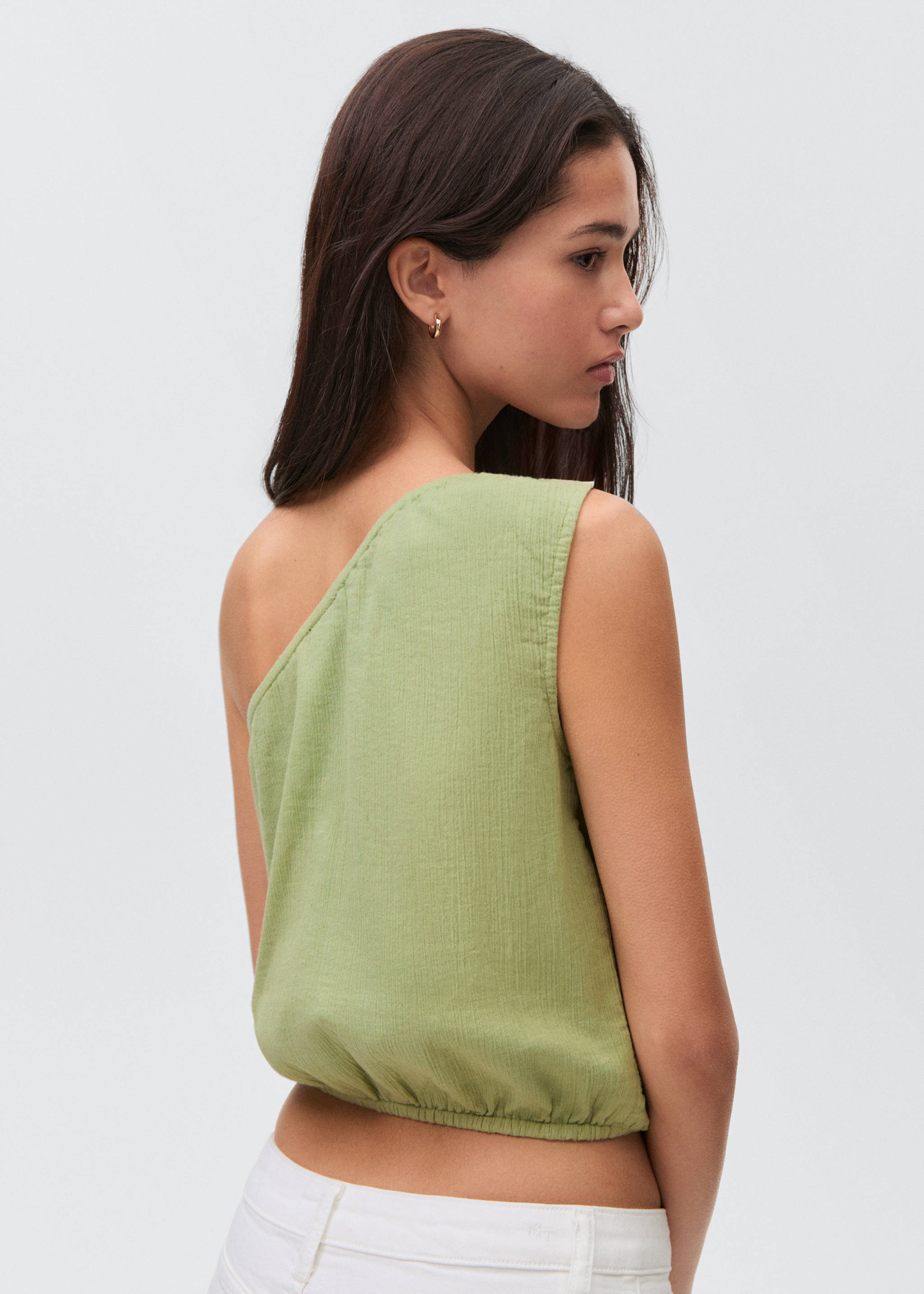 Asymmetrical embroidered top - Reverse of the article
