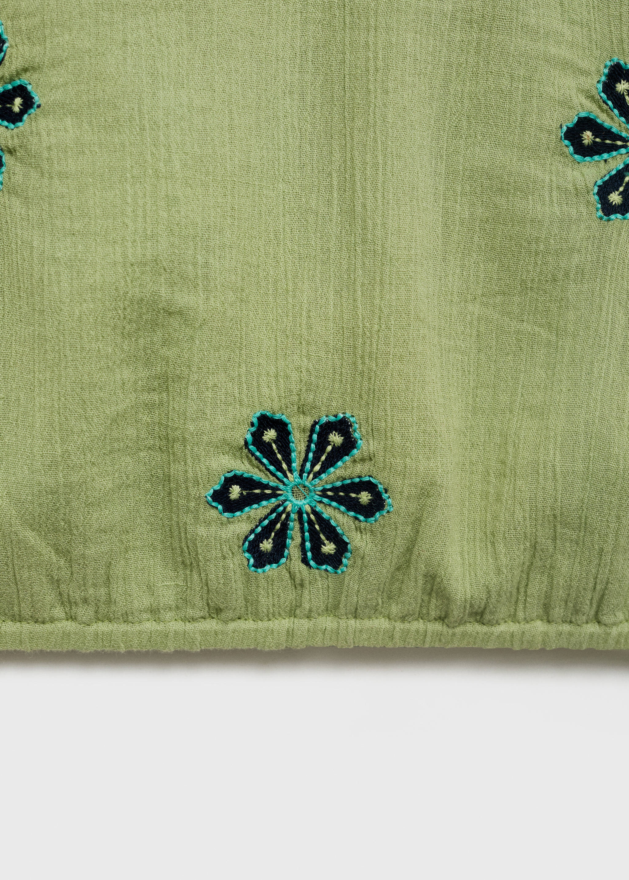 Asymmetrical embroidered top - Details of the article 0