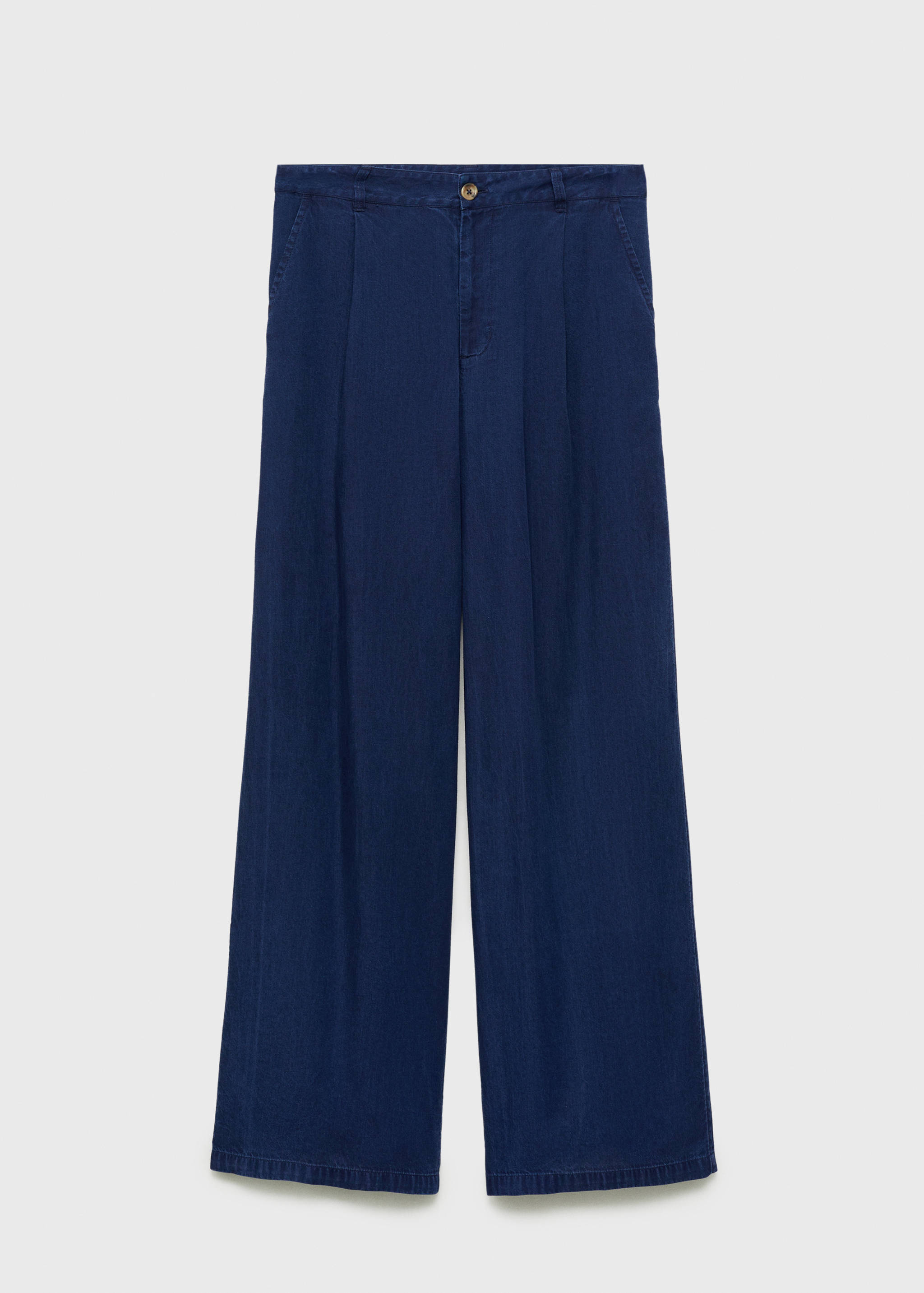 Wide leg lyocell pants with pleats - Article without model