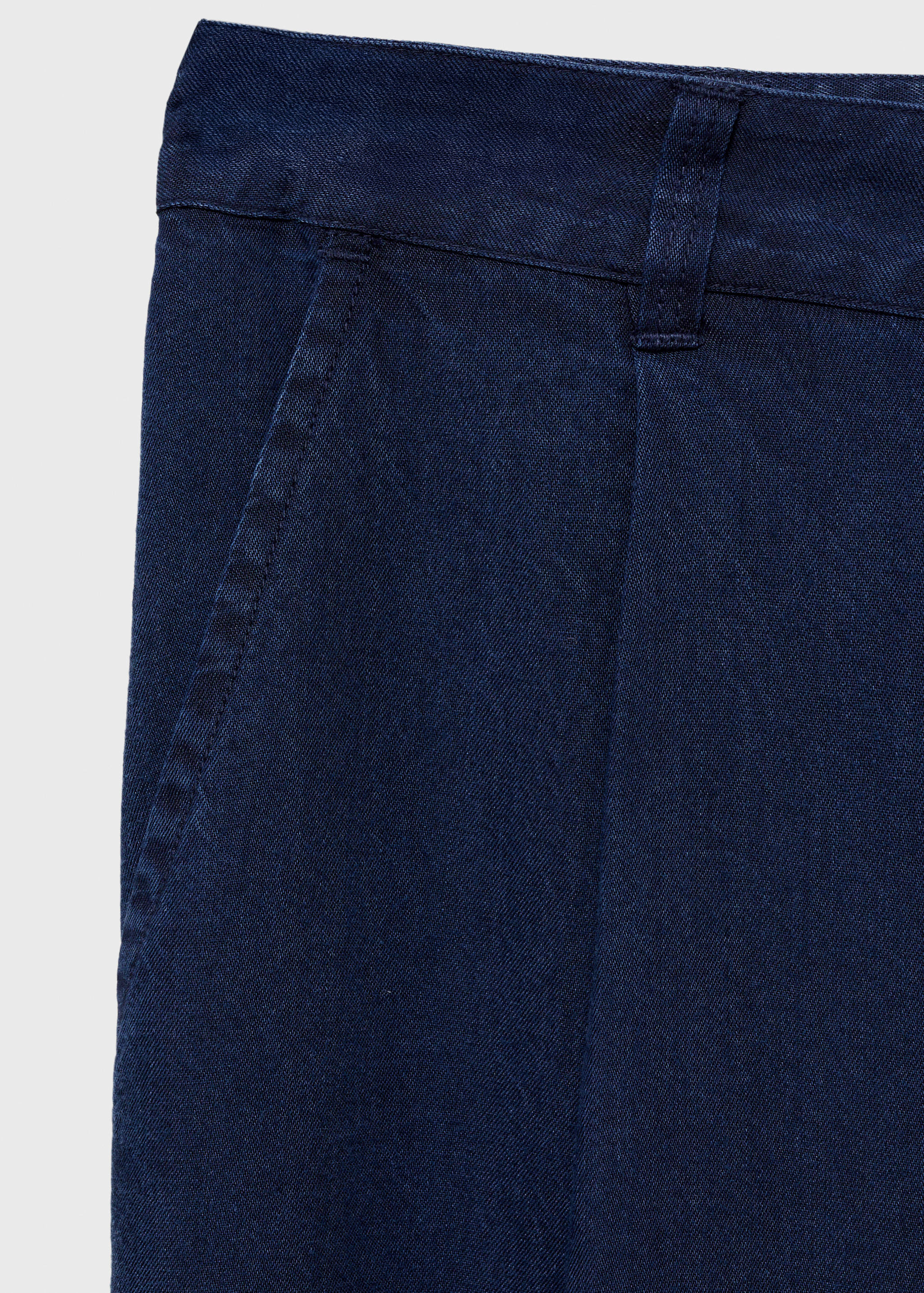 Wide leg lyocell pants with pleats - Details of the article 0