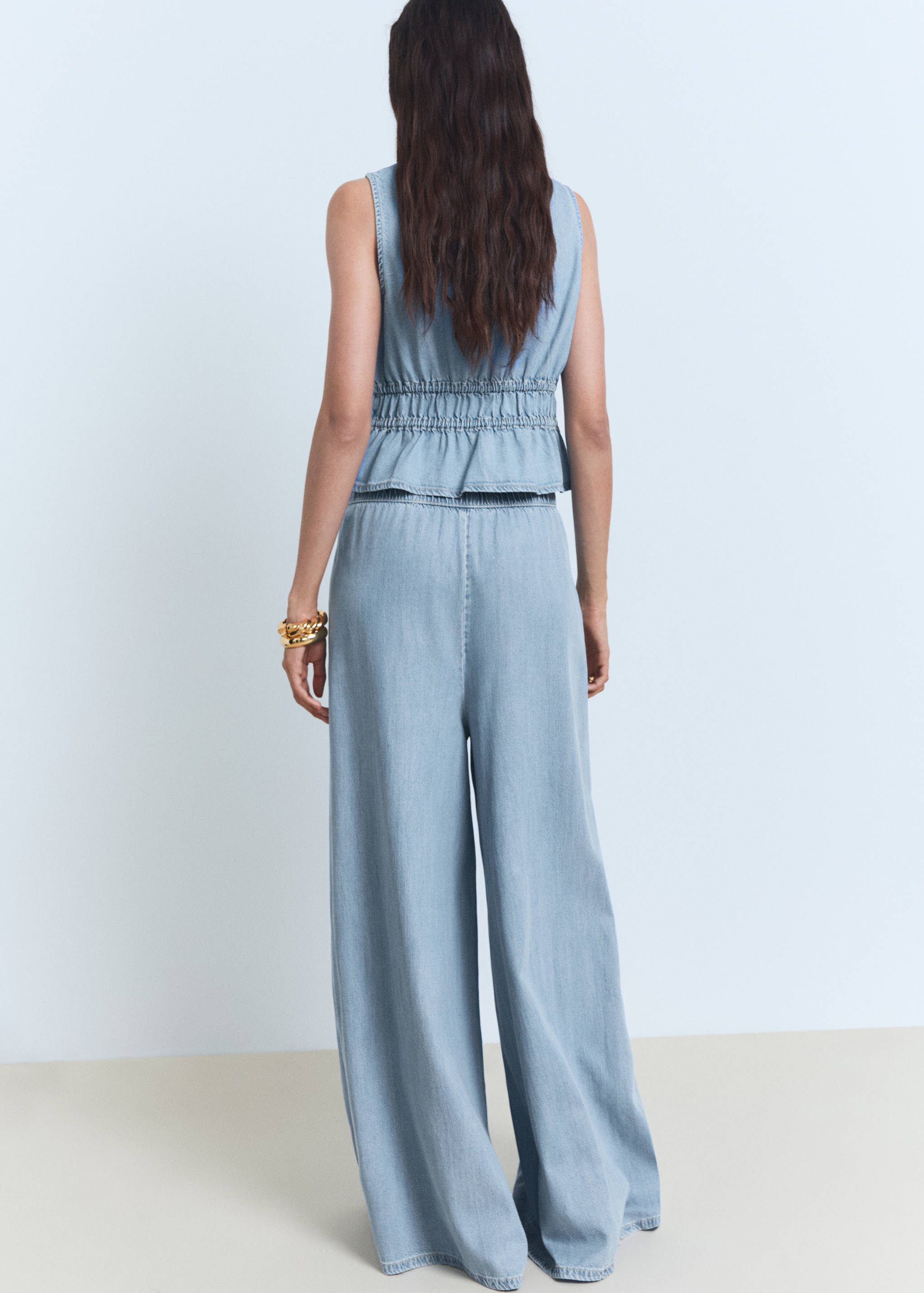 Lyocell palazzo trousers - Reverse of the article