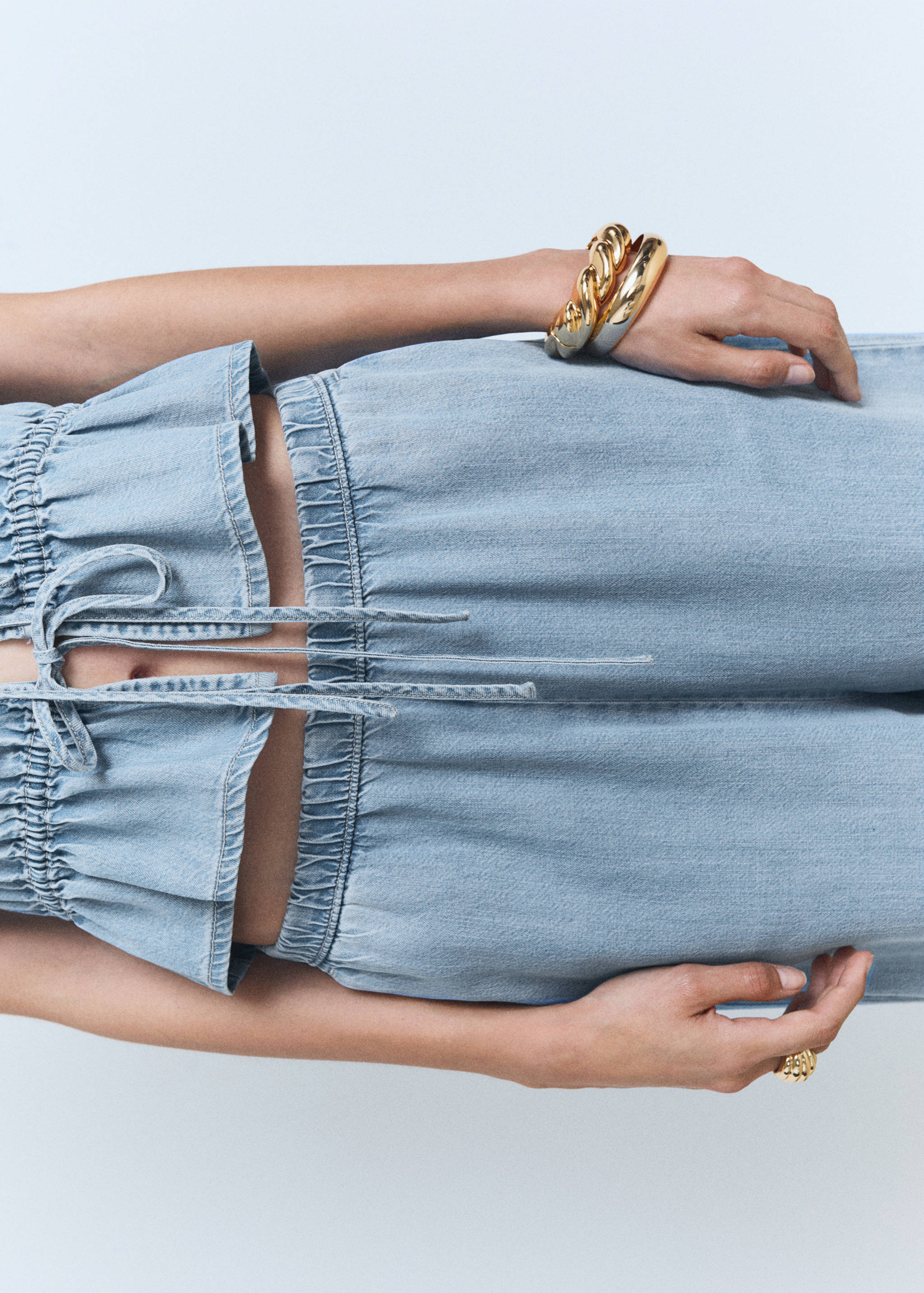 Lyocell palazzo trousers - Details of the article 6