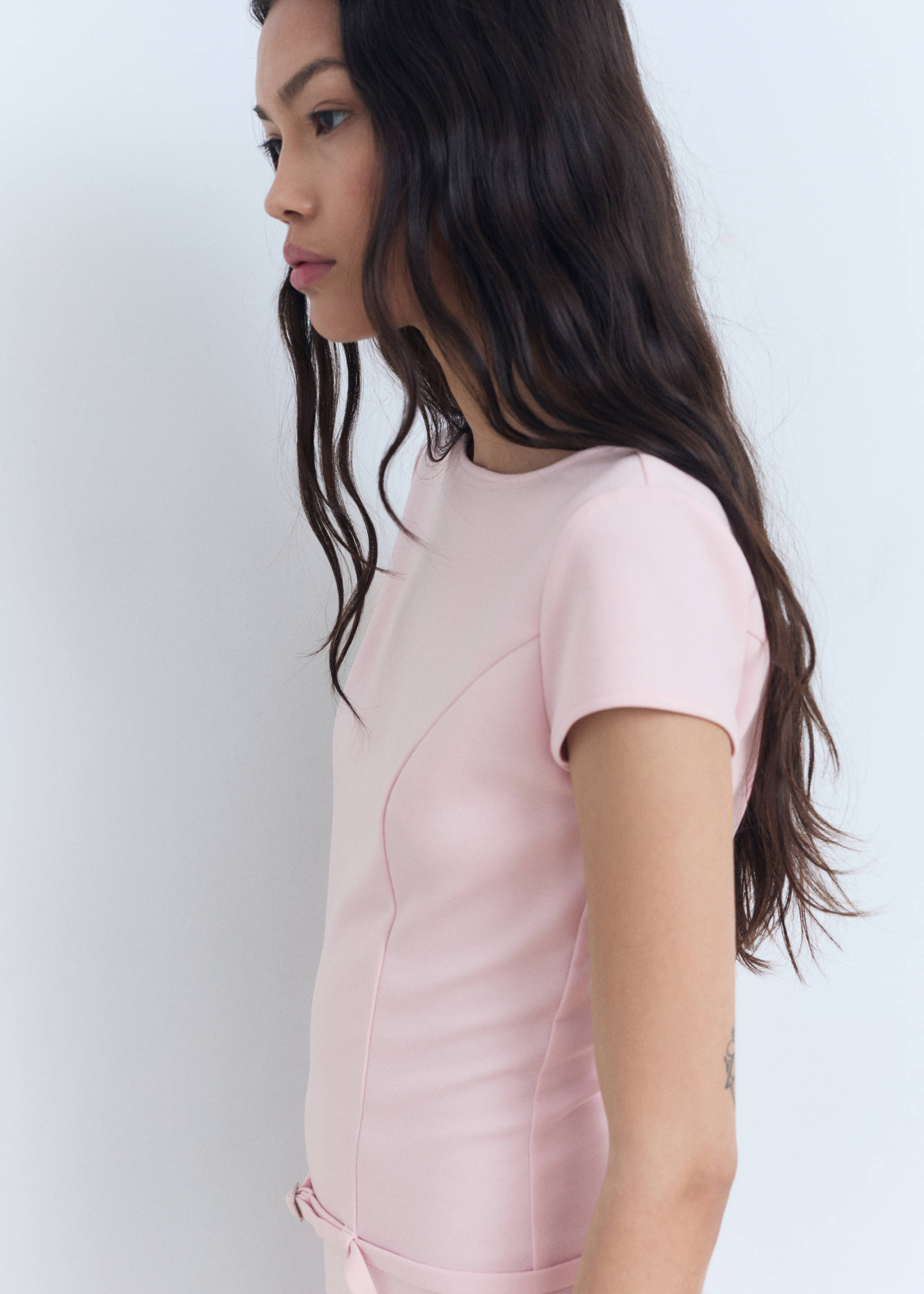 Short belted dress - Medium plane