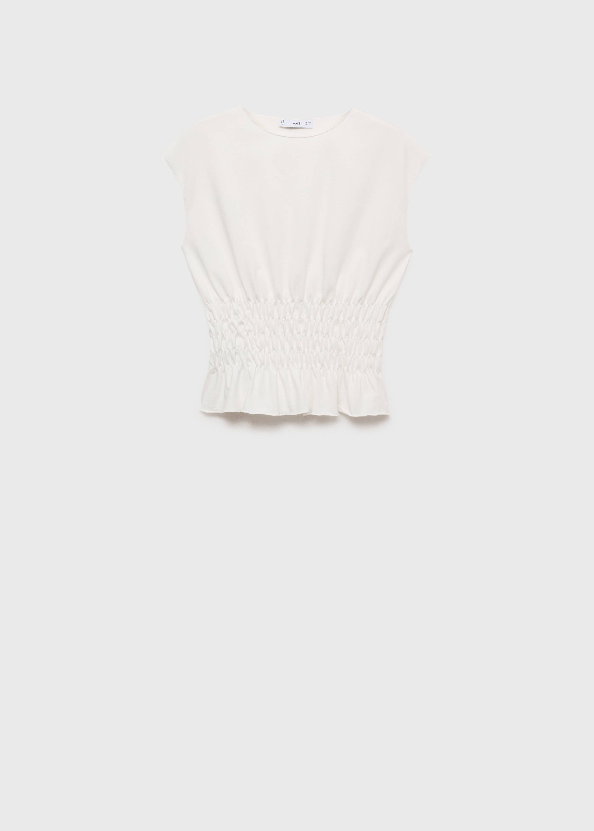 Gathered cotton t-shirt - Article without model