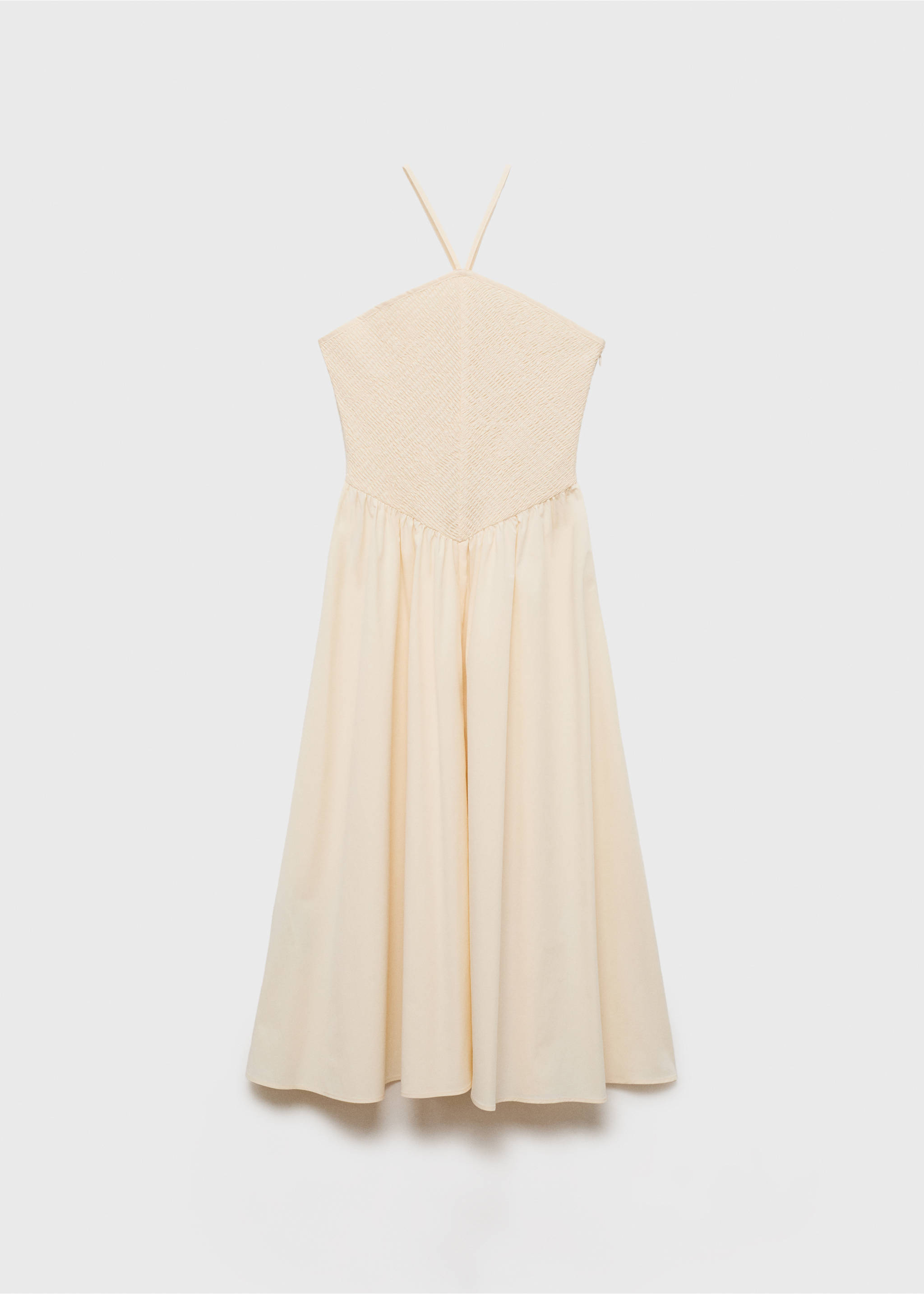 Combined halter-neck dress - Article without model, Ecru. Ref: 87039064-00.