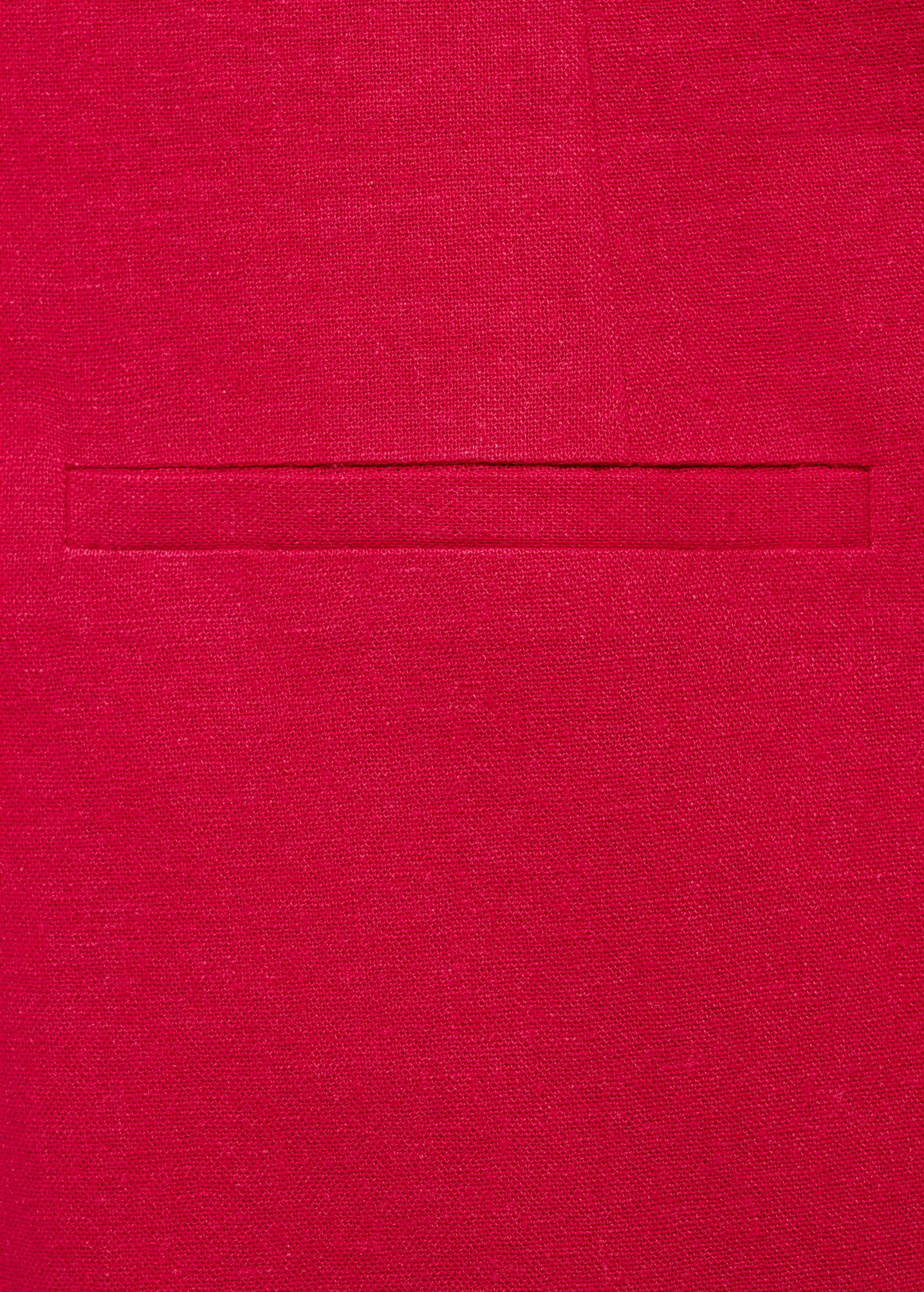 Short button-down linen-blend dress - Details of the article 0