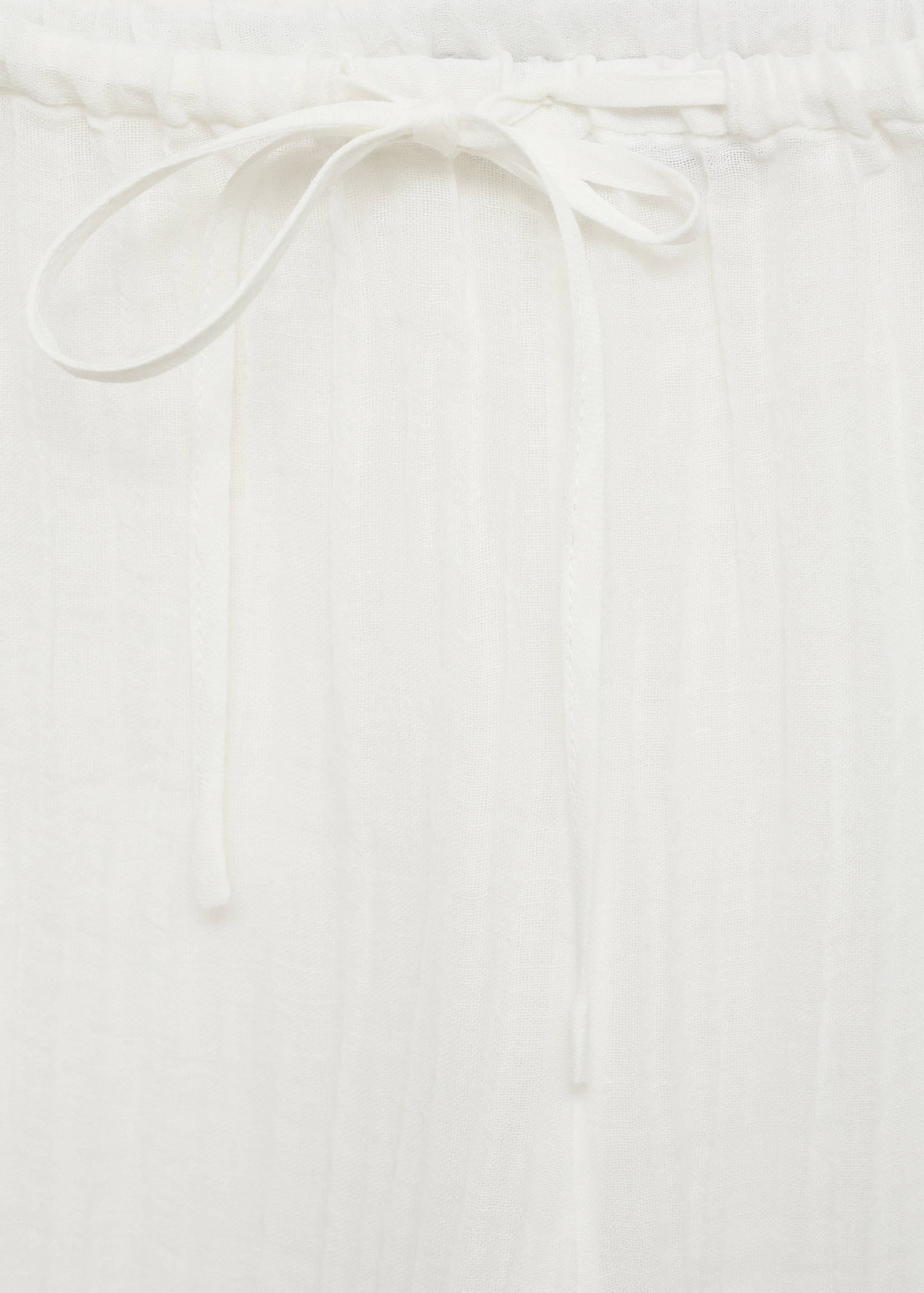 Fluid ramie trousers with bow - Details of the article 8