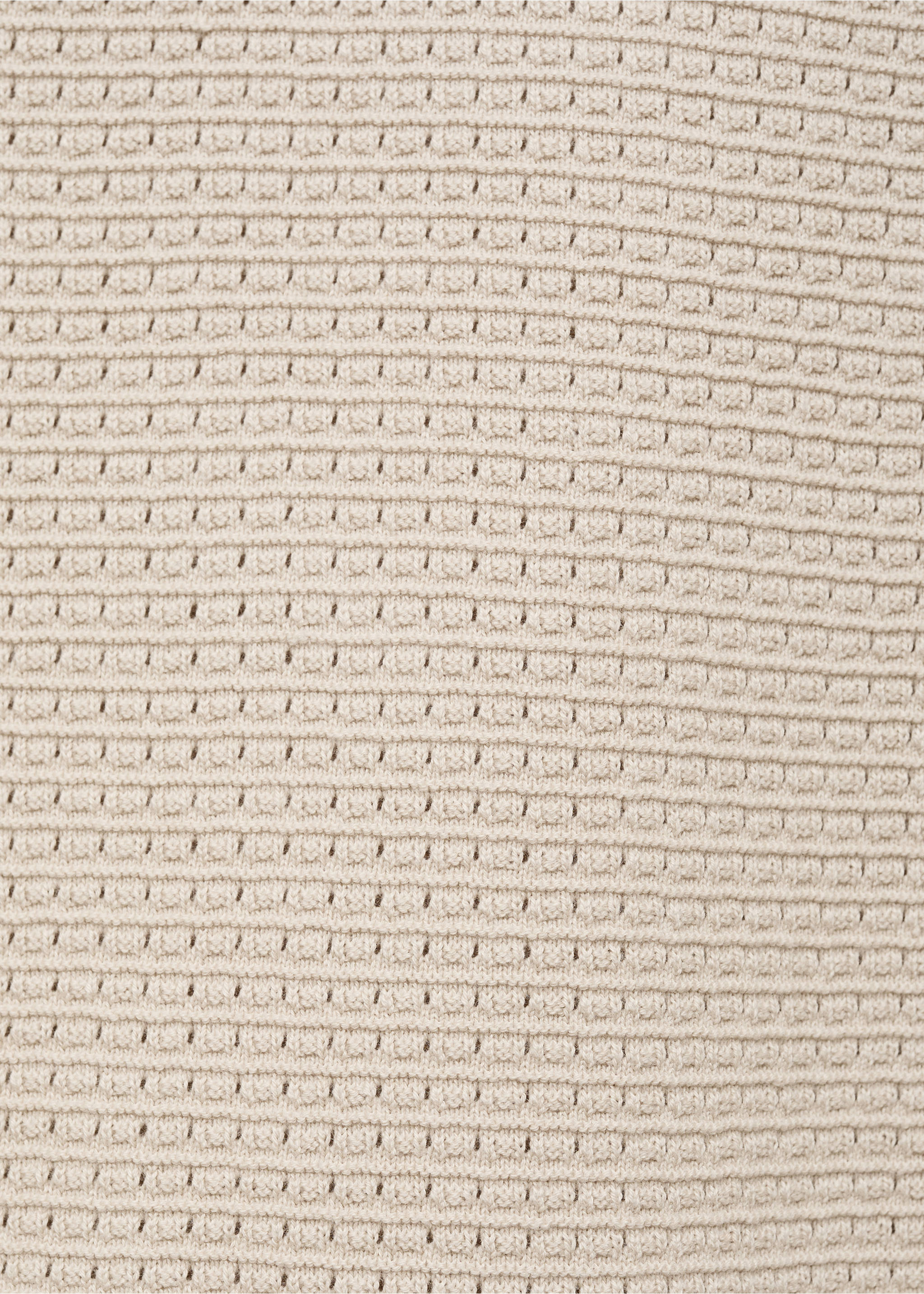 Polo punto algodón calado - Detalle del artículo 0, Beige. Ref: 87039212-00.